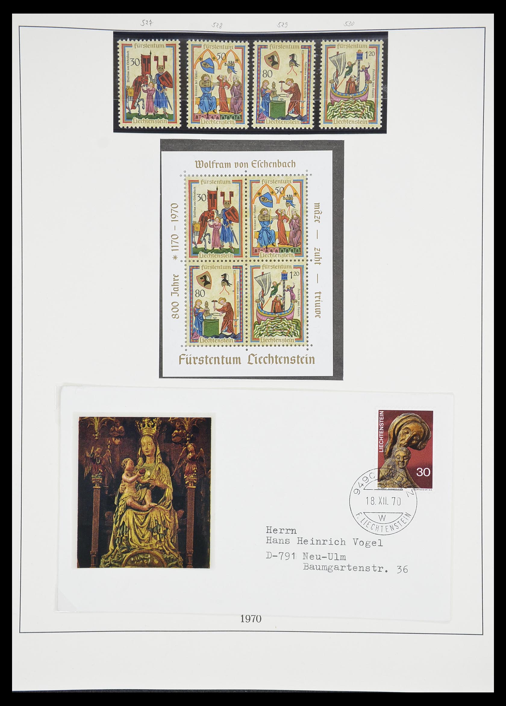 33493 076 - Postzegelverzameling 33493 Liechtenstein 1912-2008.
