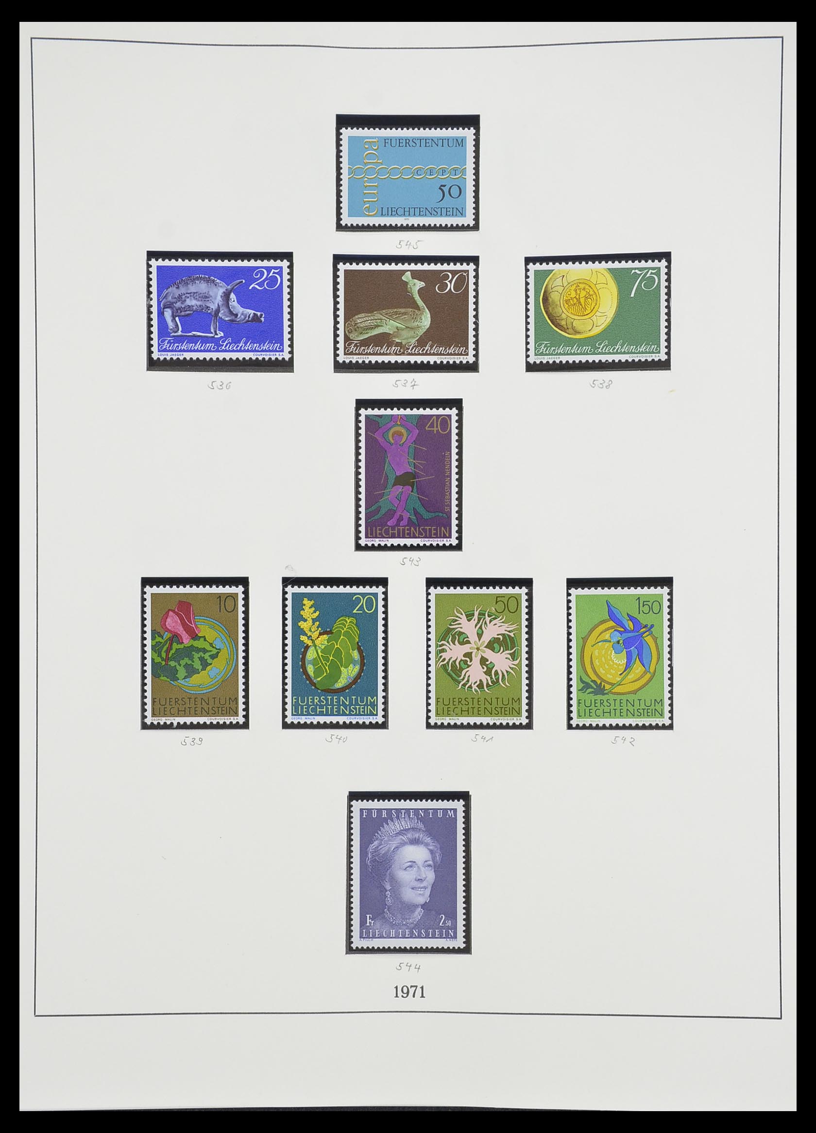 33493 077 - Postzegelverzameling 33493 Liechtenstein 1912-2008.