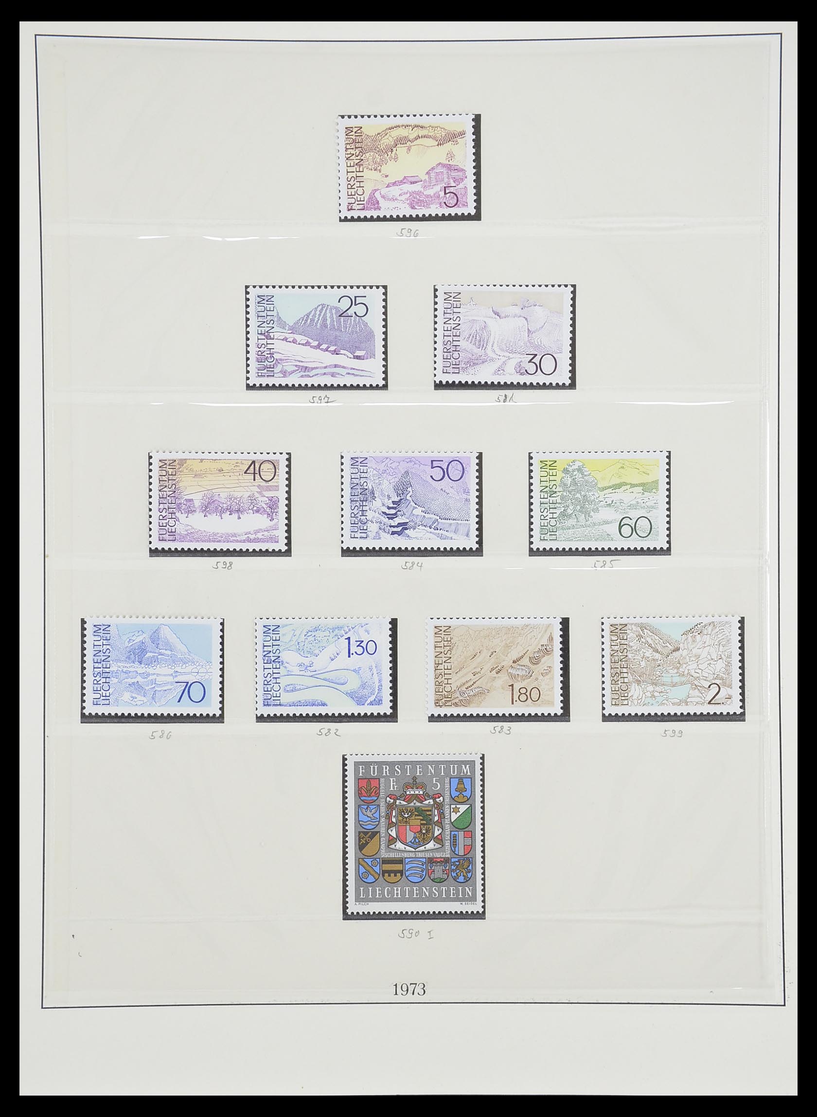 33493 084 - Stamp collection 33493 Liechtenstein 1912-2008.