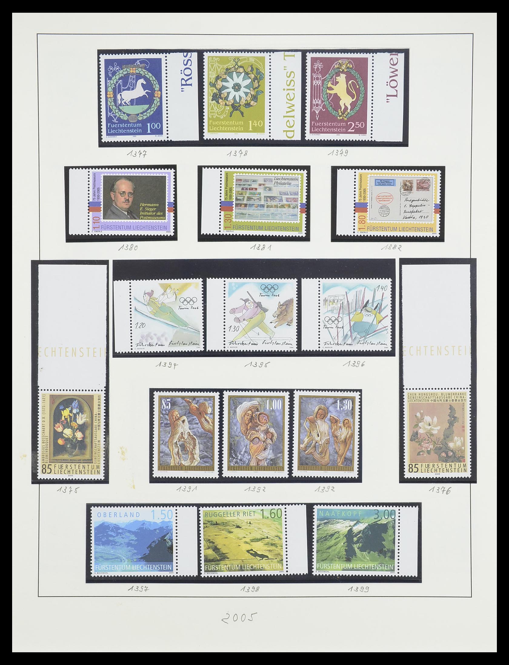 33493 200 - Stamp collection 33493 Liechtenstein 1912-2008.