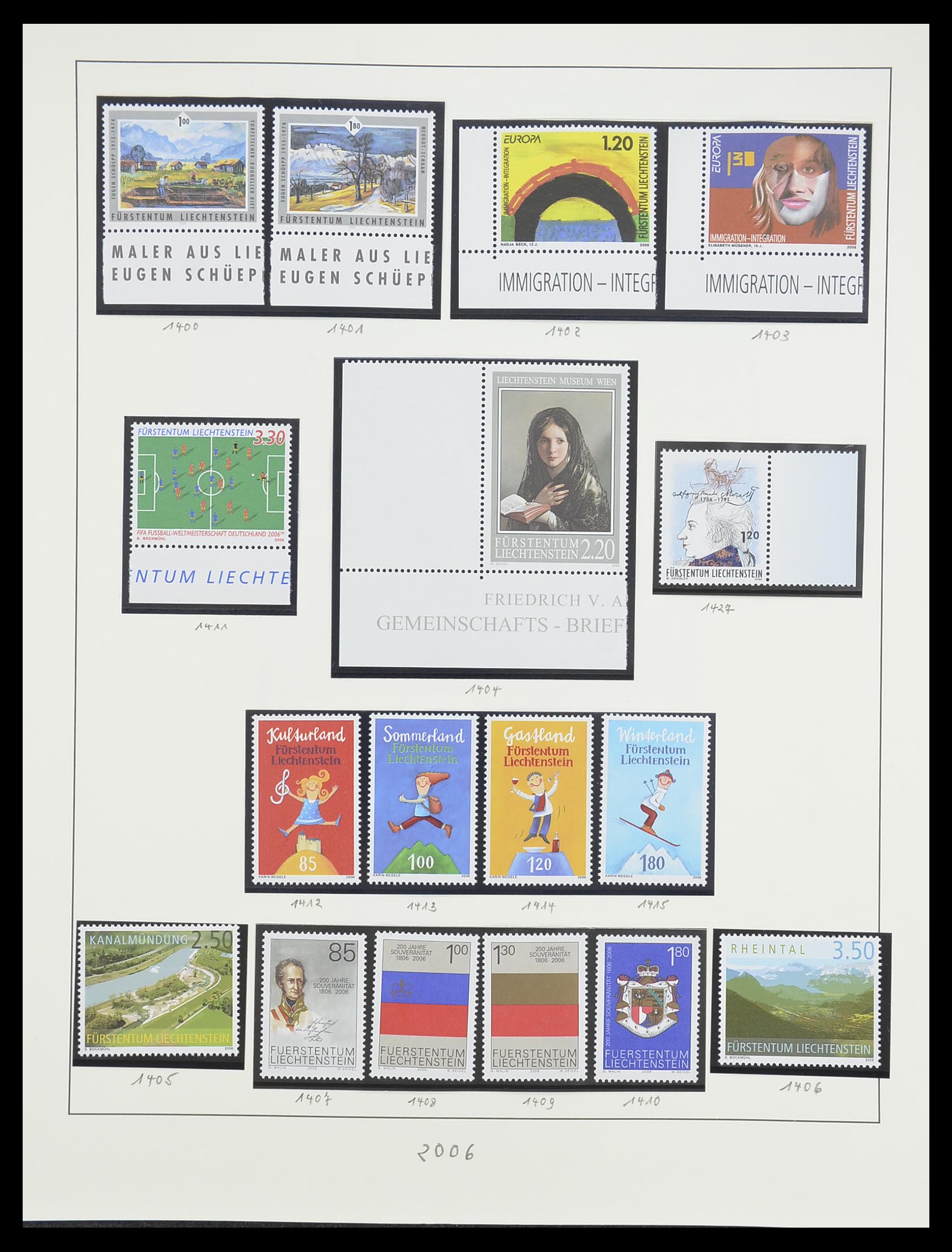 33493 201 - Stamp collection 33493 Liechtenstein 1912-2008.