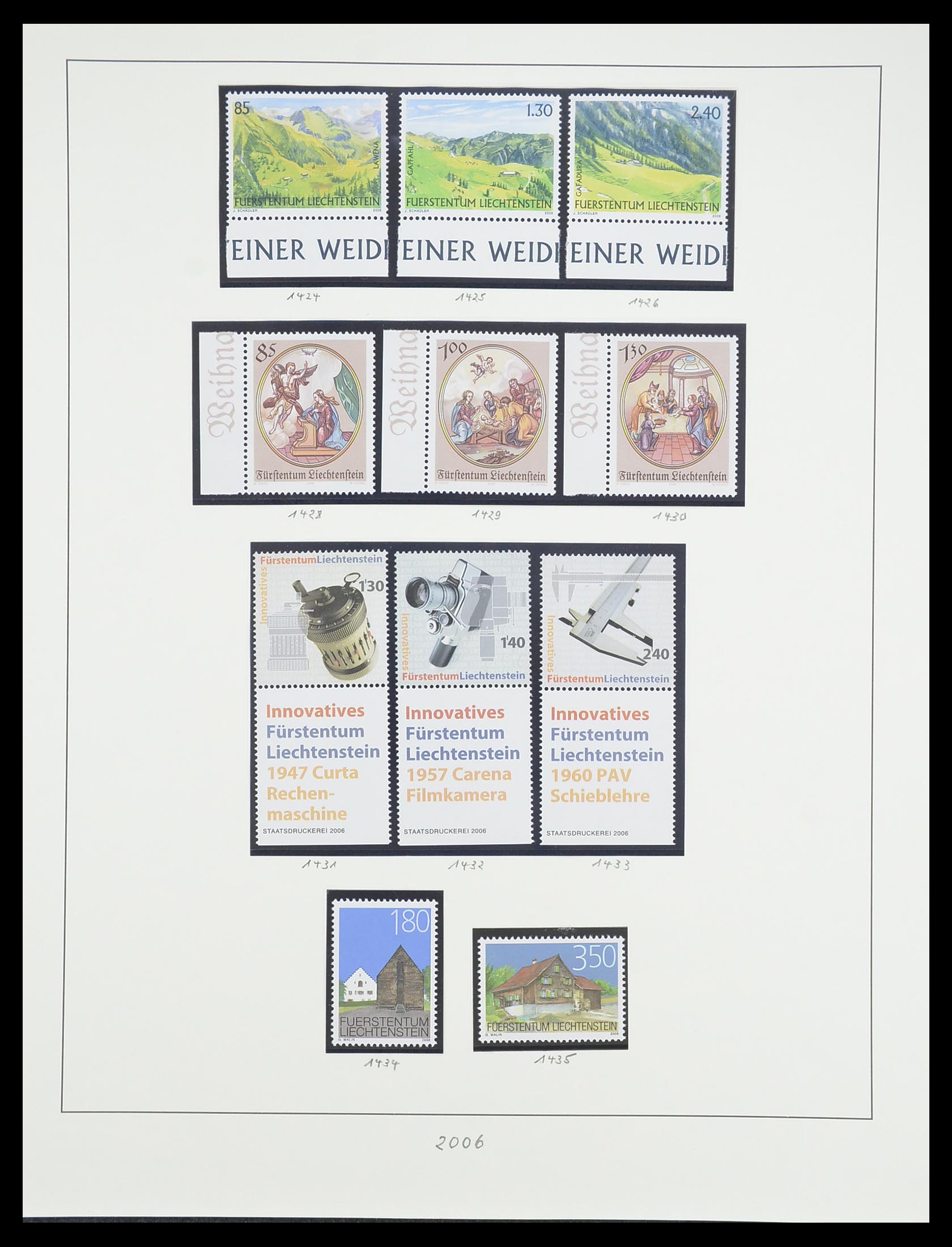 33493 202 - Stamp collection 33493 Liechtenstein 1912-2008.