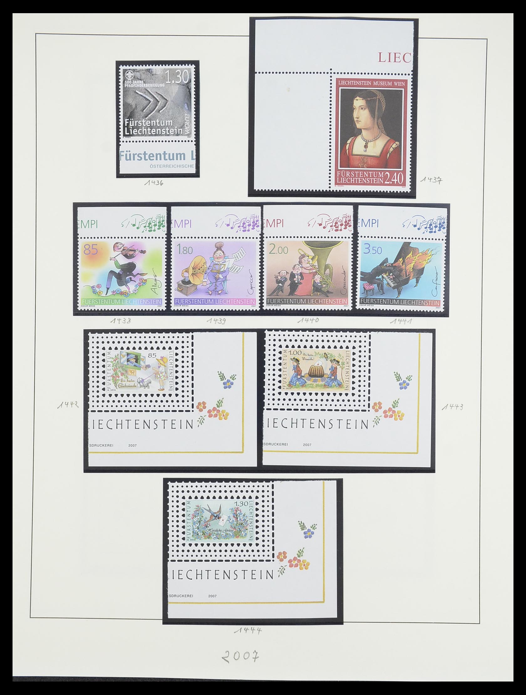 33493 210 - Stamp collection 33493 Liechtenstein 1912-2008.