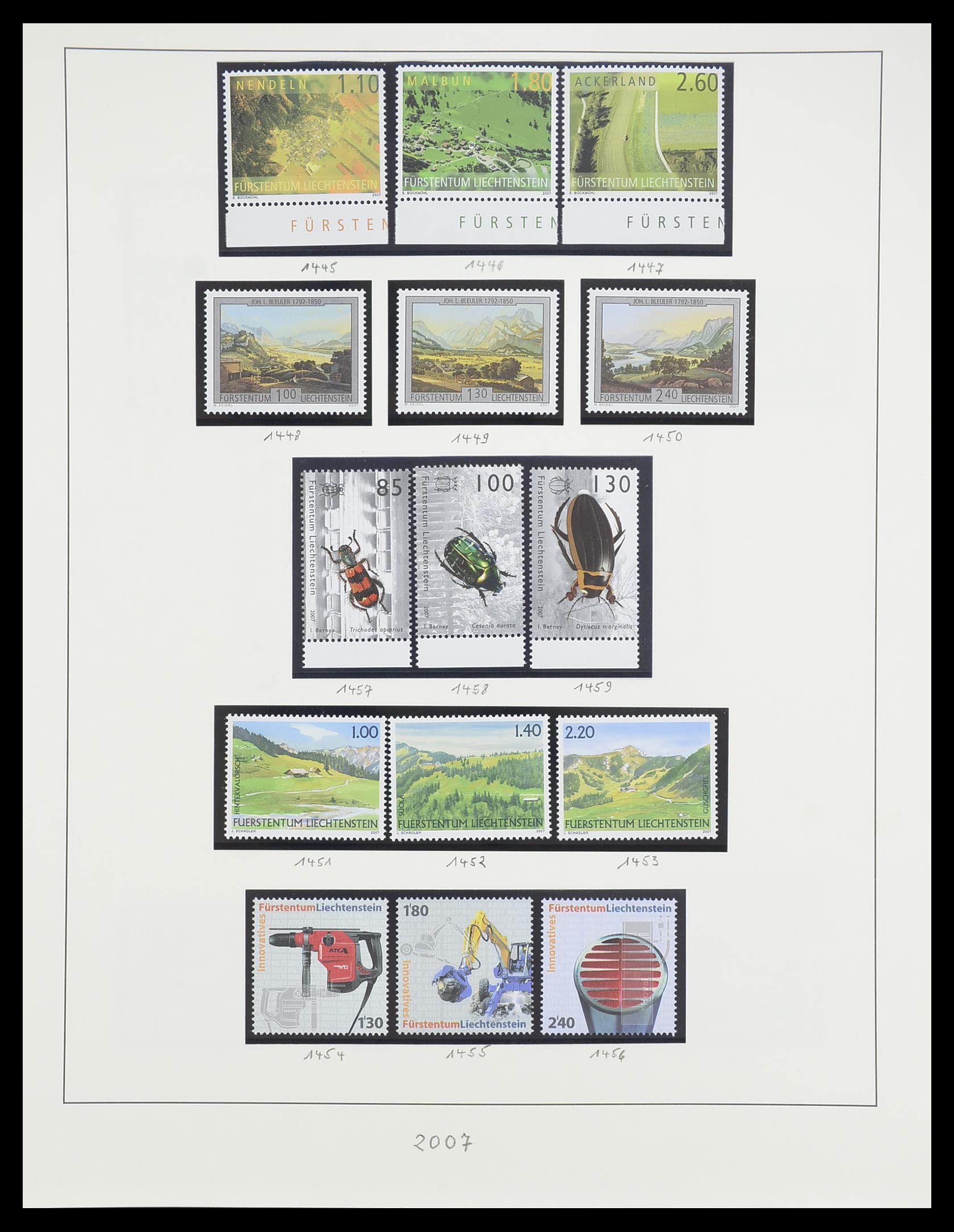 33493 220 - Stamp collection 33493 Liechtenstein 1912-2008.