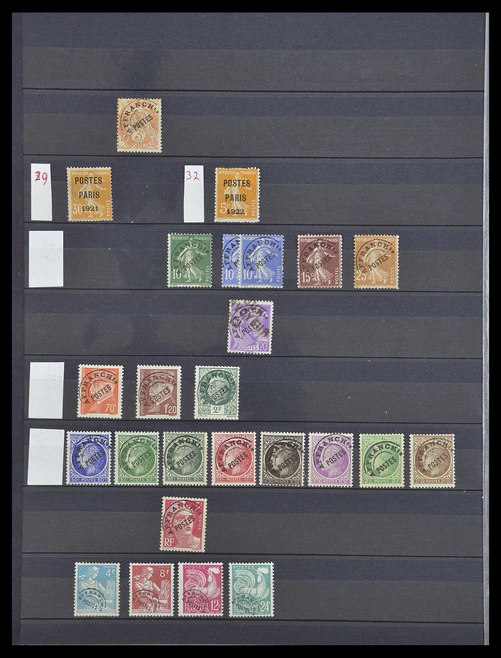 33495 013 - Postzegelverzameling 33495 Frankrijk back of the book 1870-1950.