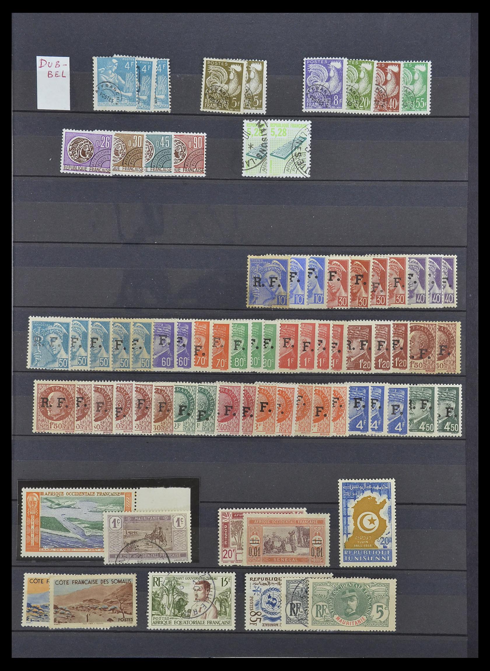 33495 014 - Postzegelverzameling 33495 Frankrijk back of the book 1870-1950.