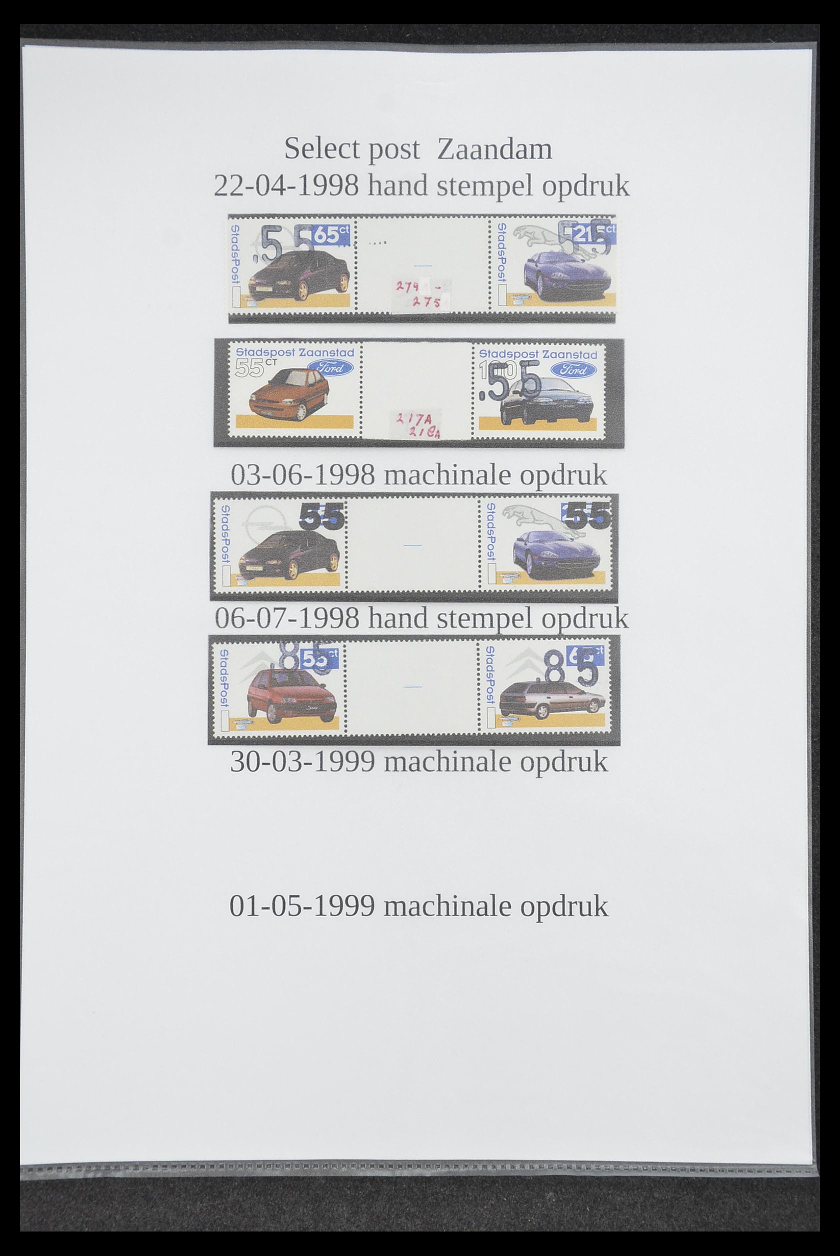 33500 0989 - Postzegelverzameling 33500 Nederland stadspost 1969-2019!!