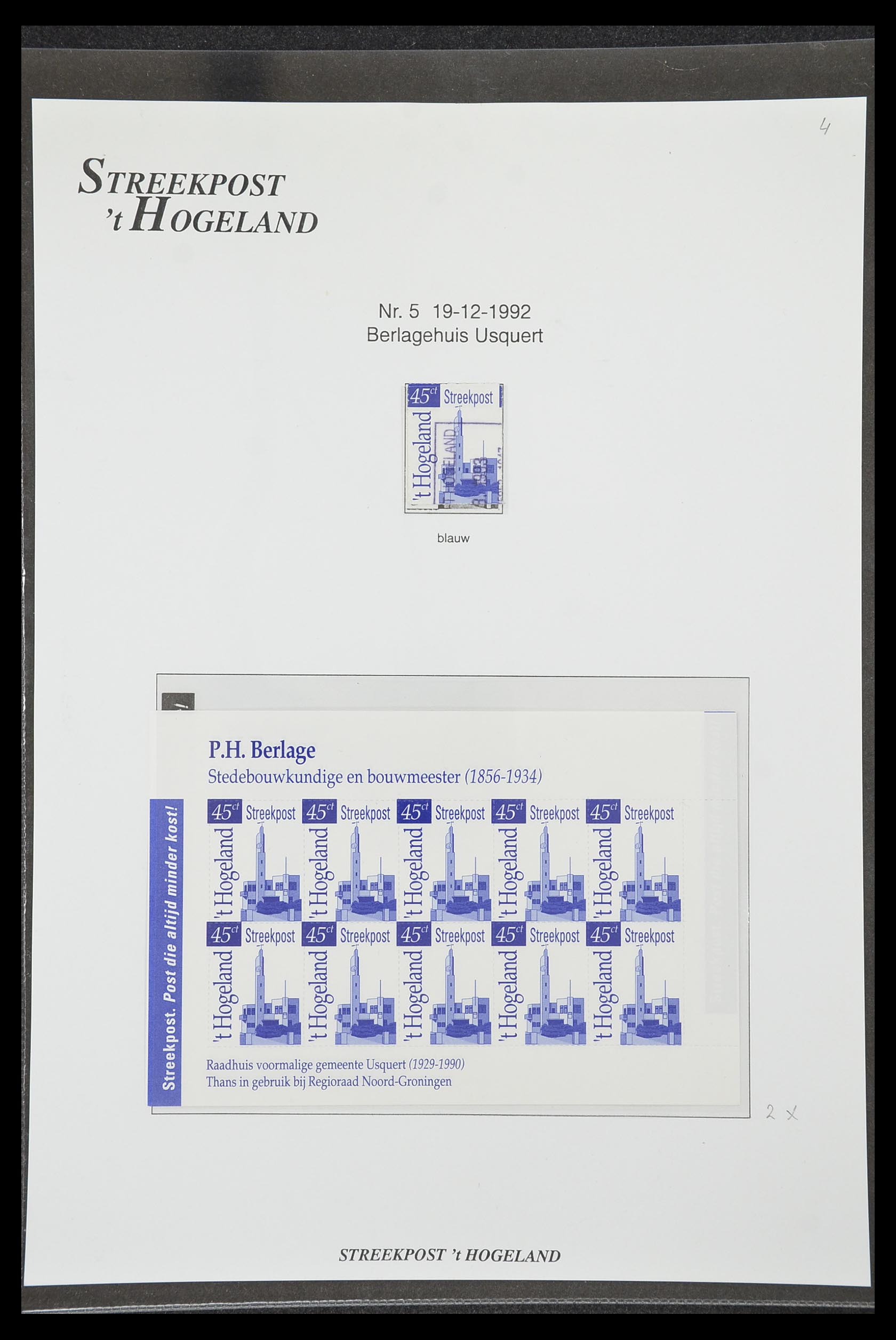 33500 1036 - Postzegelverzameling 33500 Nederland stadspost 1969-2019!!