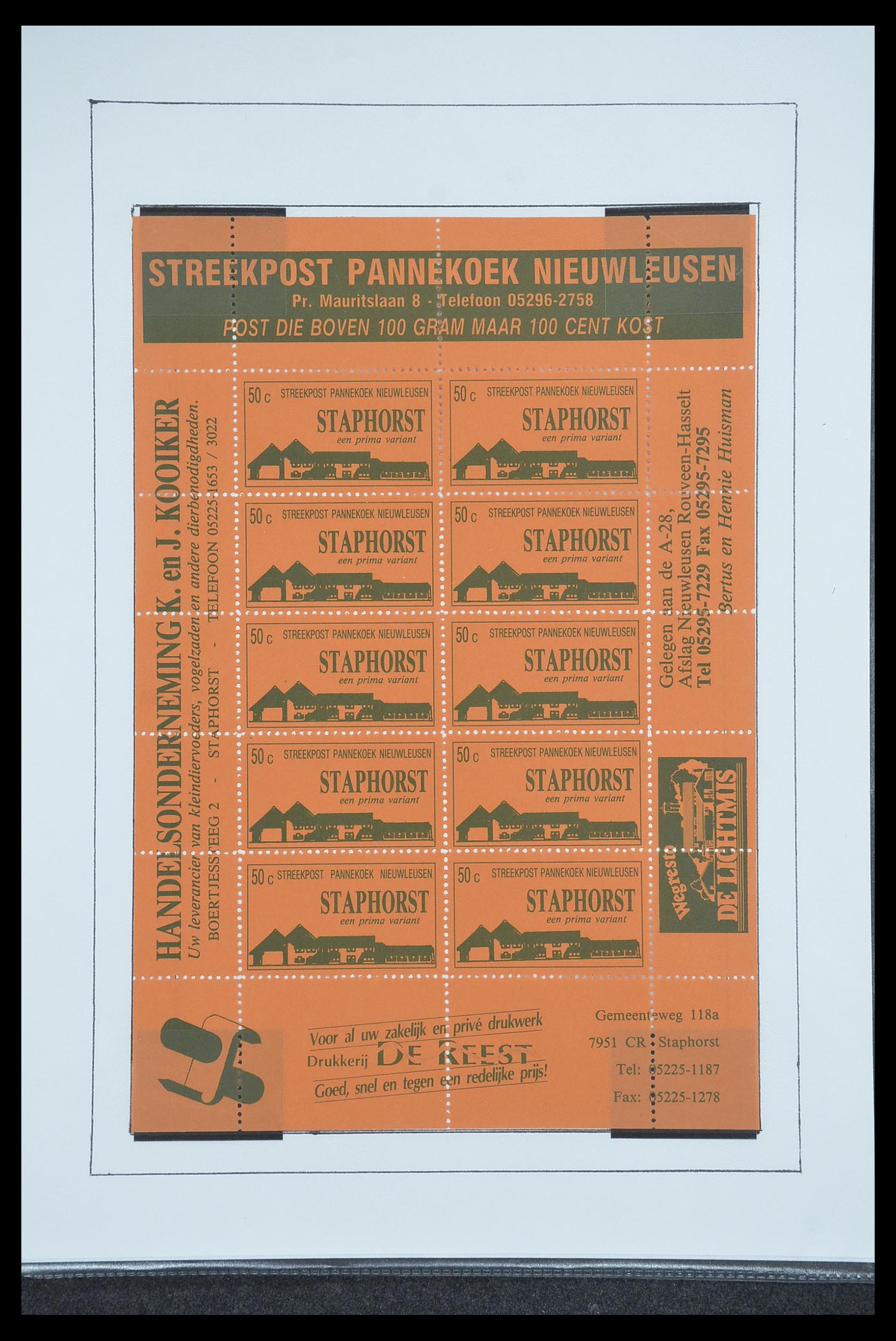 33500 1124 - Postzegelverzameling 33500 Nederland stadspost 1969-2019!!