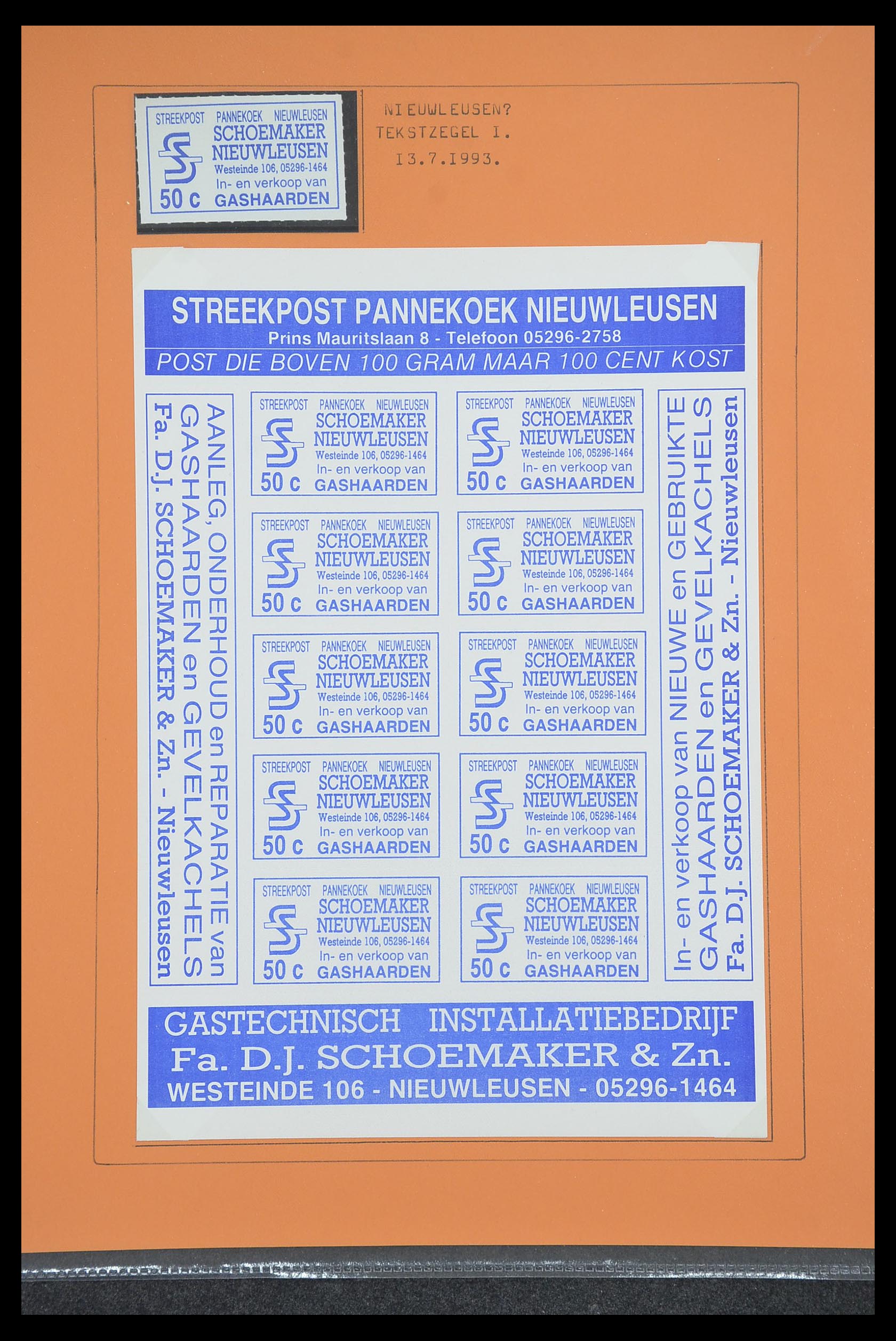 33500 1144 - Postzegelverzameling 33500 Nederland stadspost 1969-2019!!
