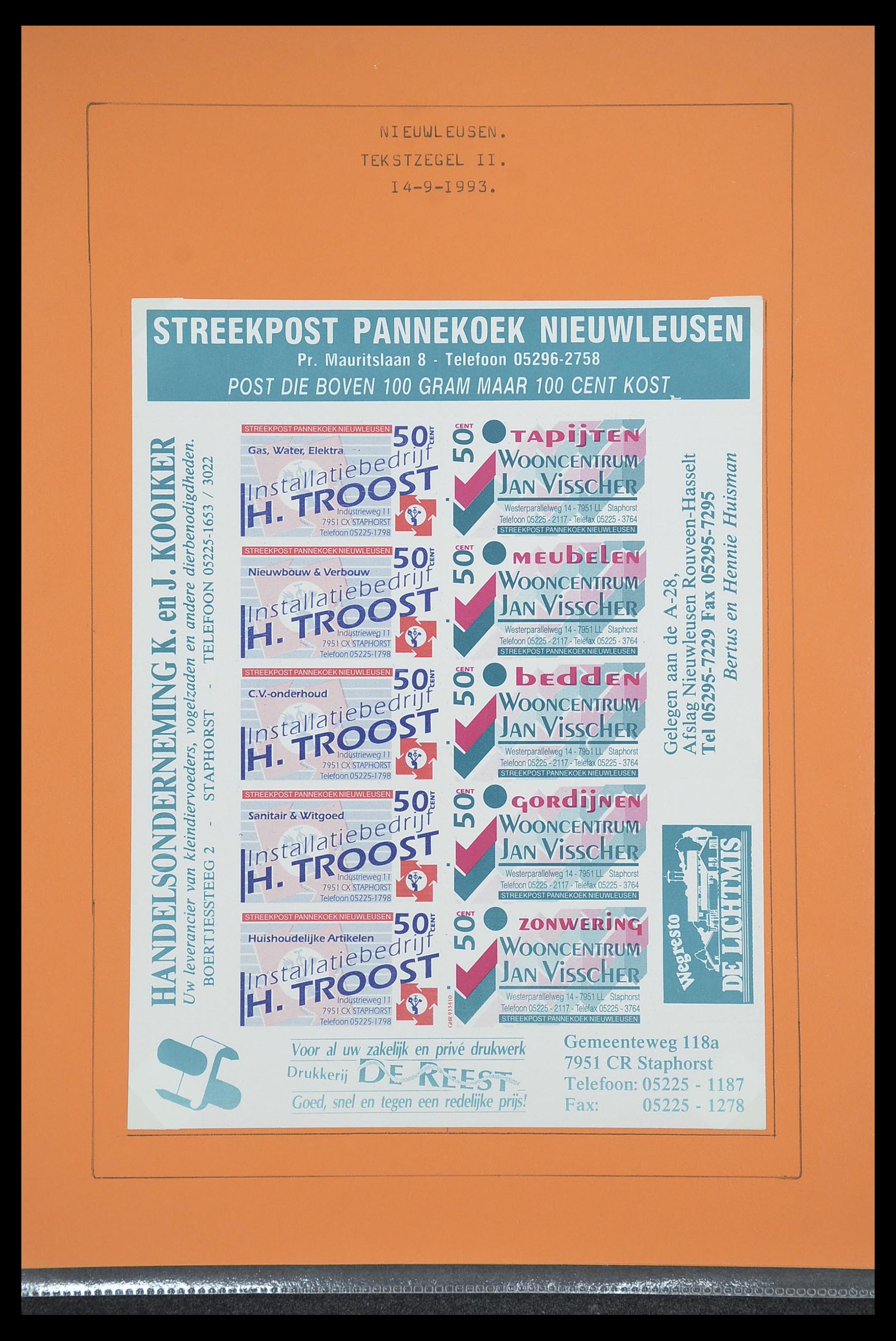 33500 1146 - Postzegelverzameling 33500 Nederland stadspost 1969-2019!!