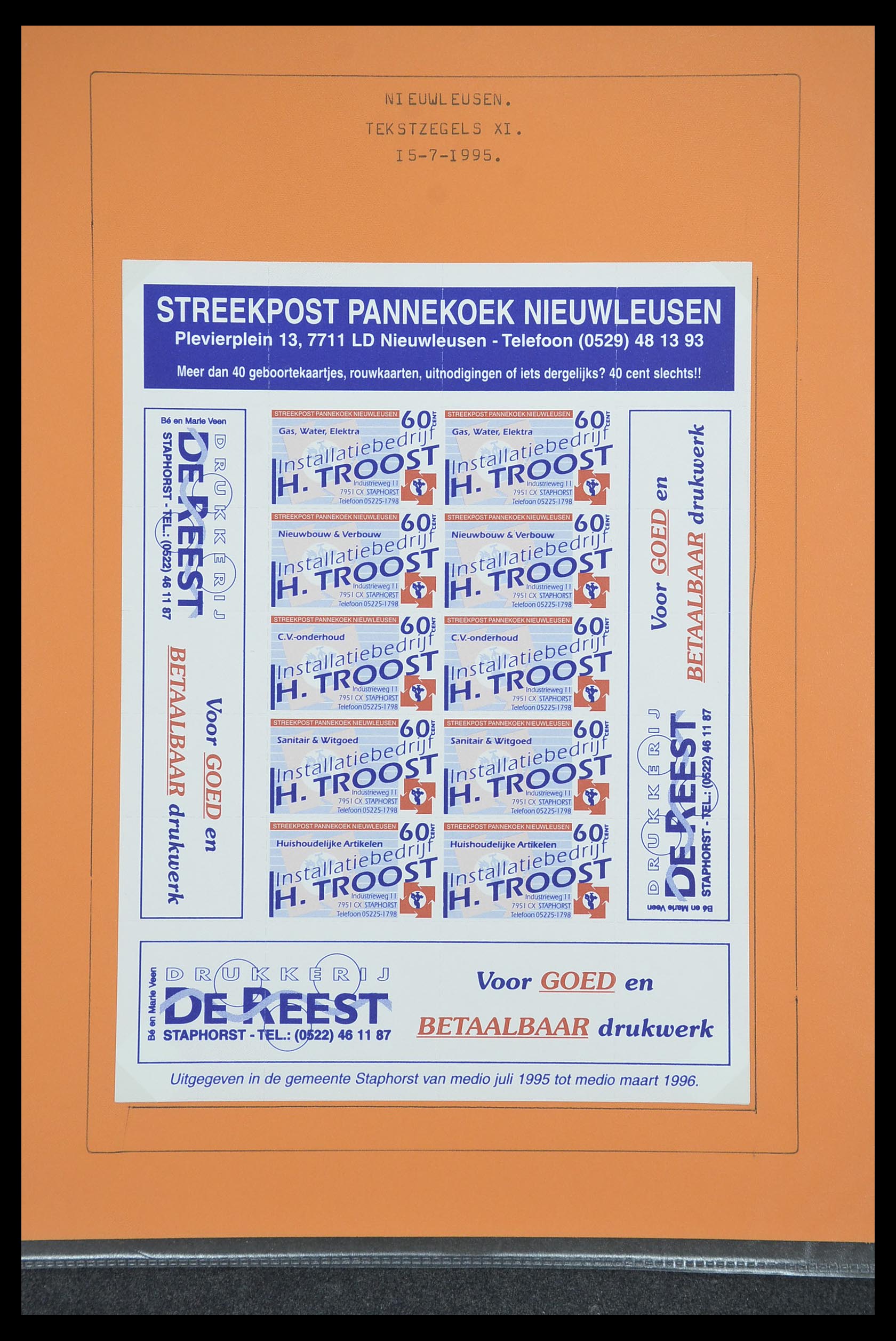 33500 1170 - Postzegelverzameling 33500 Nederland stadspost 1969-2019!!
