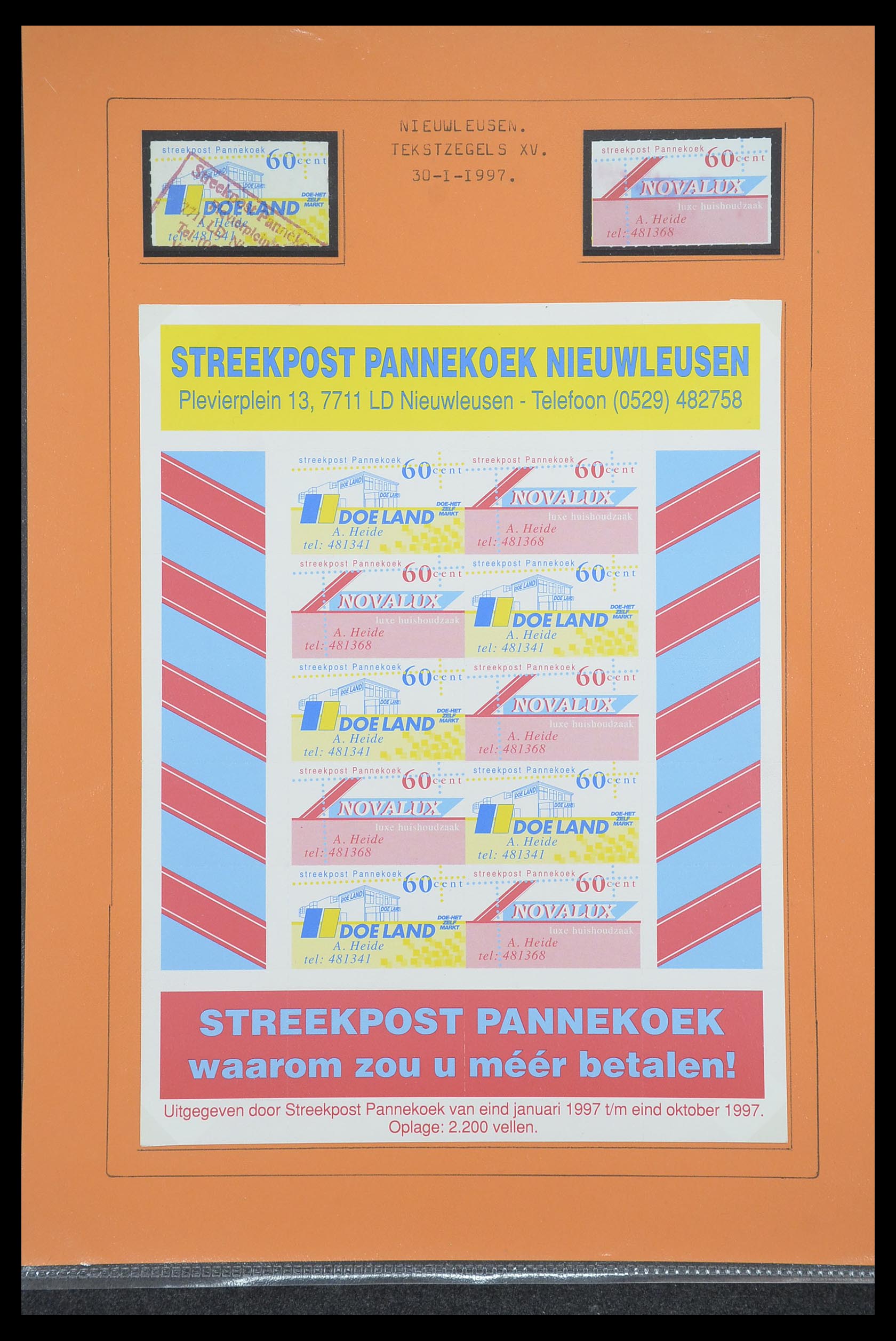33500 1184 - Postzegelverzameling 33500 Nederland stadspost 1969-2019!!
