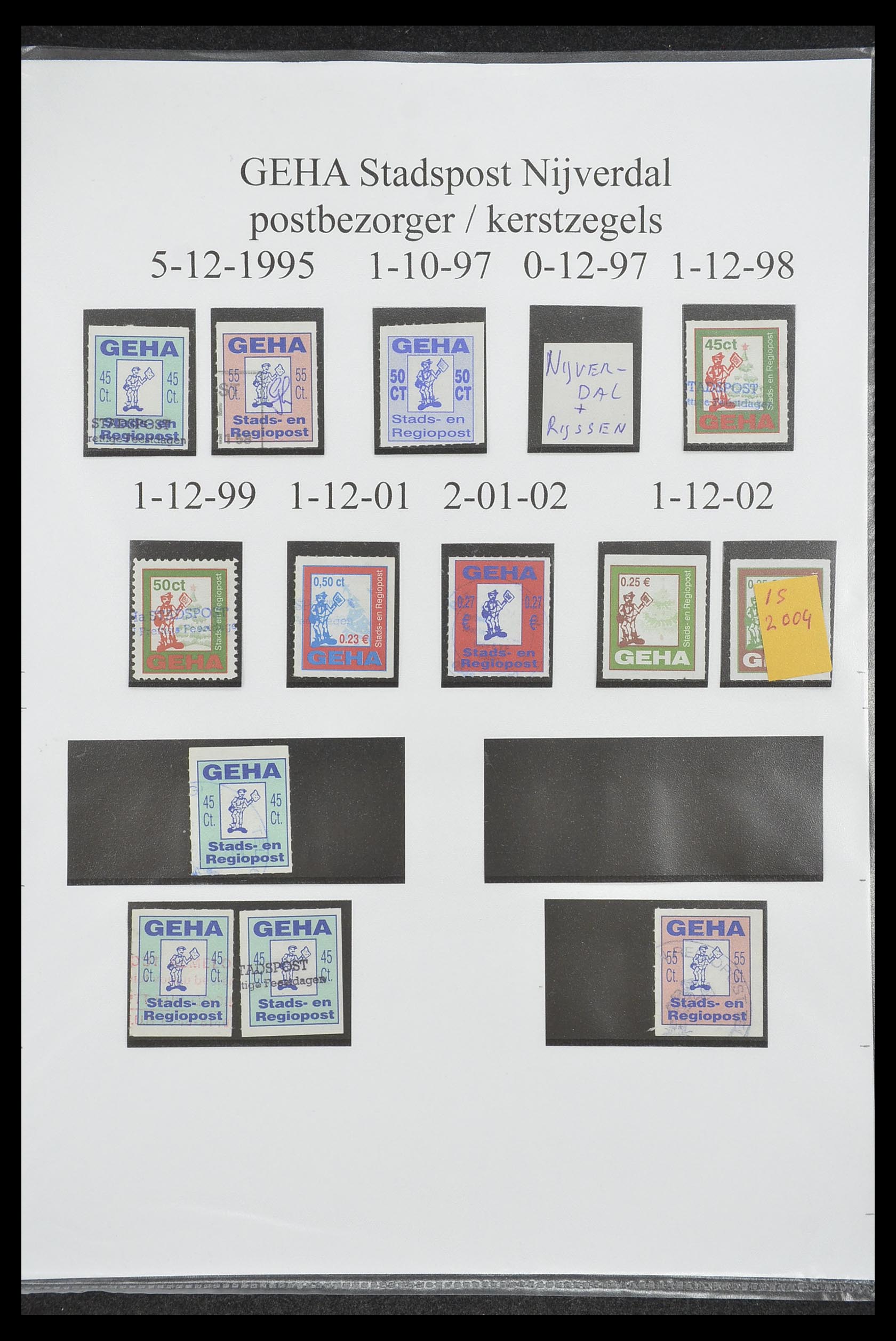 33500 1305 - Postzegelverzameling 33500 Nederland stadspost 1969-2019!!