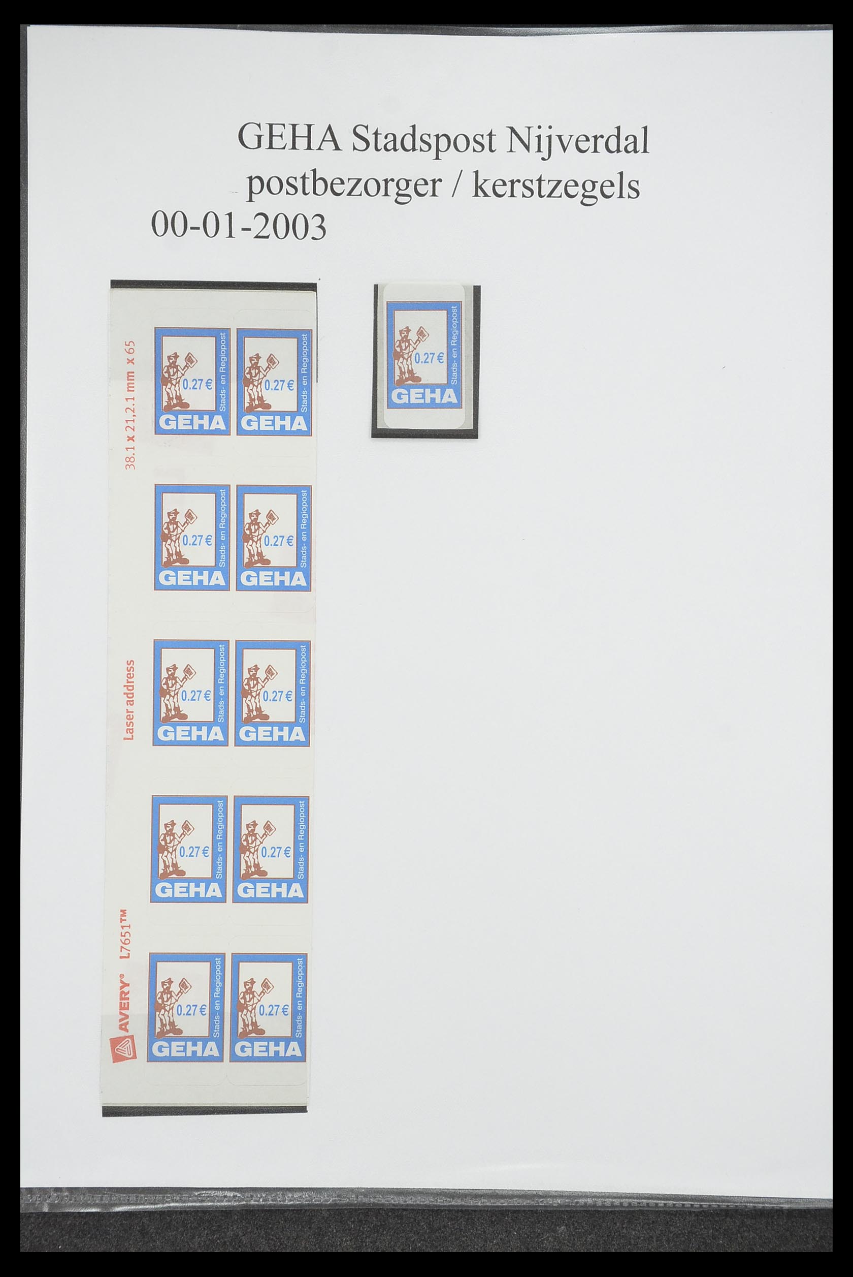 33500 1306 - Postzegelverzameling 33500 Nederland stadspost 1969-2019!!