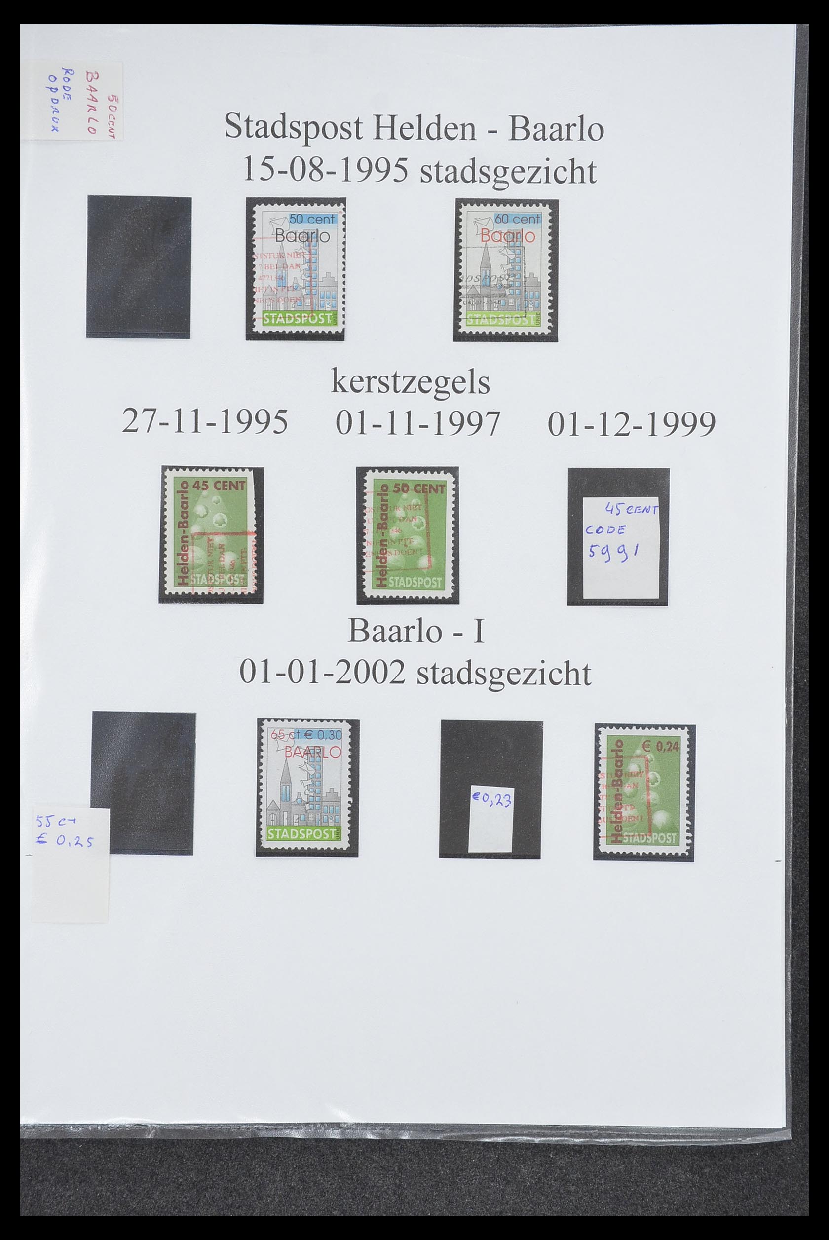 33500 2019 - Postzegelverzameling 33500 Nederland stadspost 1969-2019!!