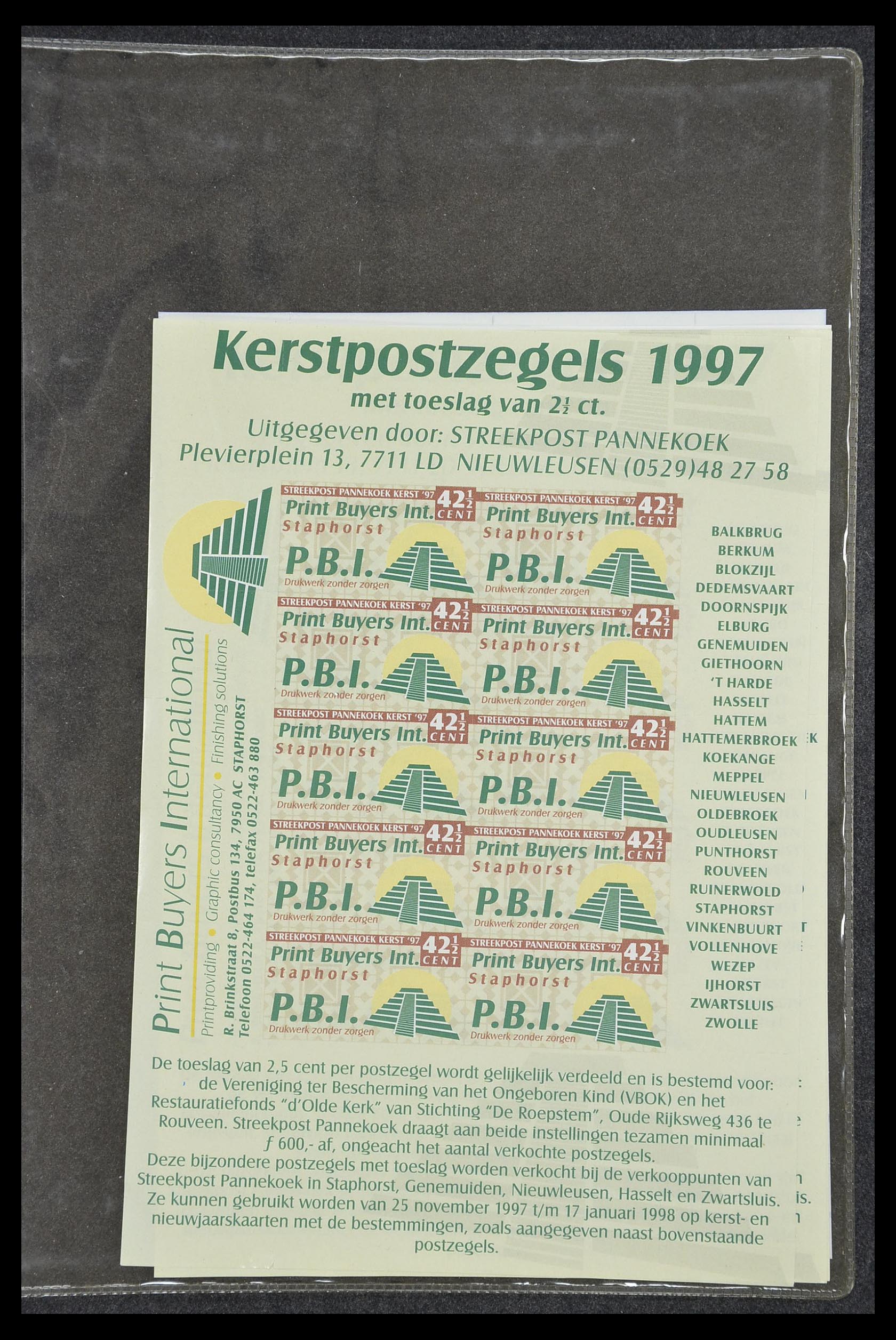 33500 2132 - Postzegelverzameling 33500 Nederland stadspost 1969-2019!!