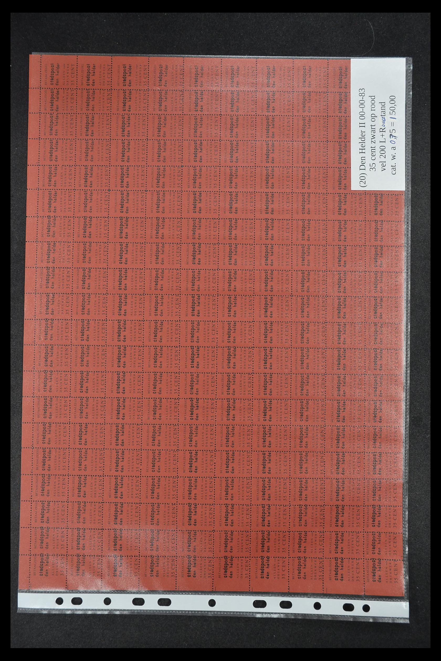 33500 2156 - Postzegelverzameling 33500 Nederland stadspost 1969-2019!!