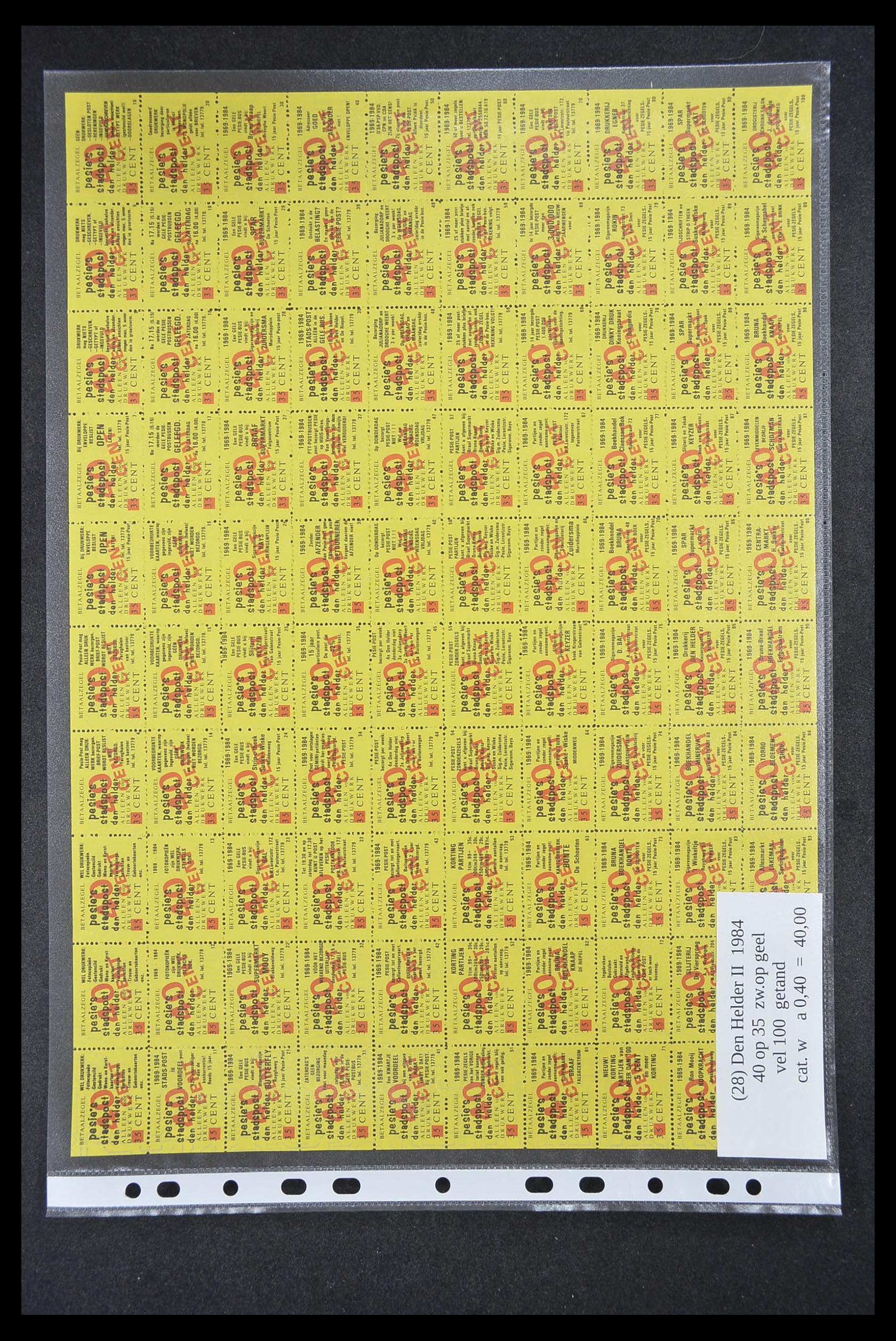 33500 2169 - Postzegelverzameling 33500 Nederland stadspost 1969-2019!!