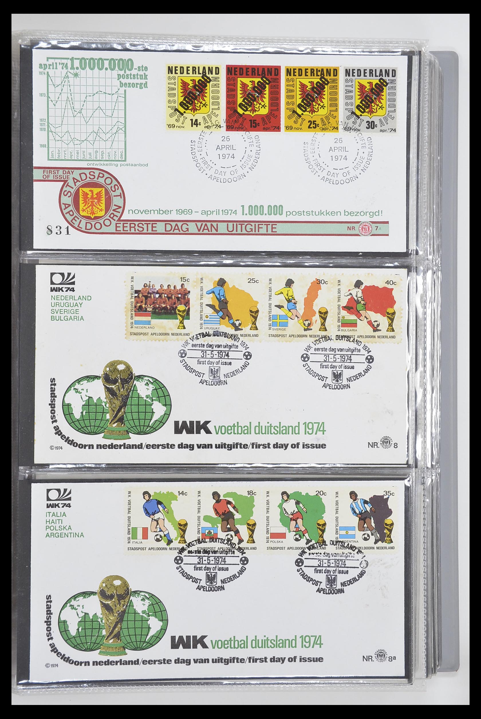 33500 2301 - Postzegelverzameling 33500 Nederland stadspost 1969-2019!!