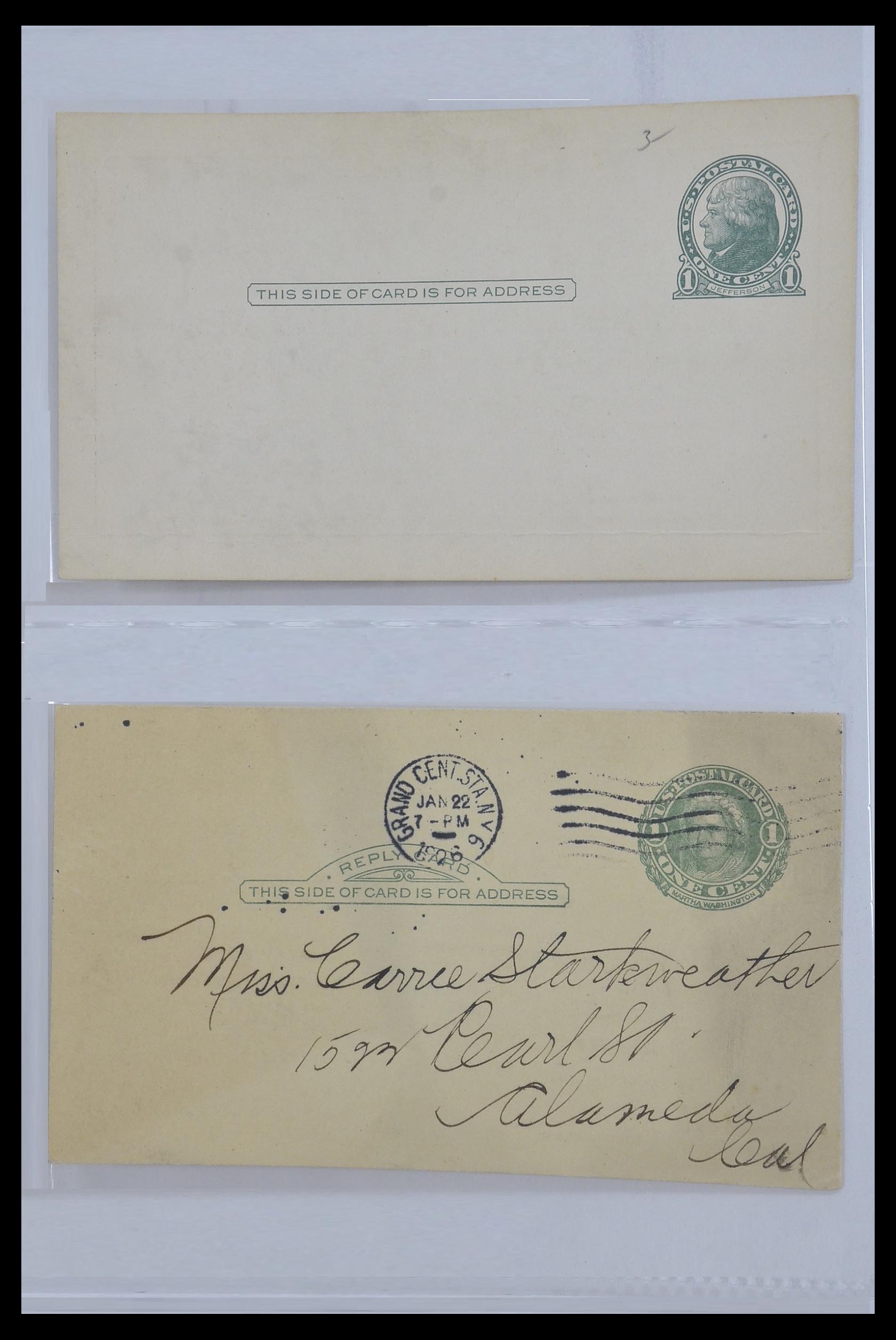 33501 001 - Stamp collection 33501 USA postal cards 1880-1920.