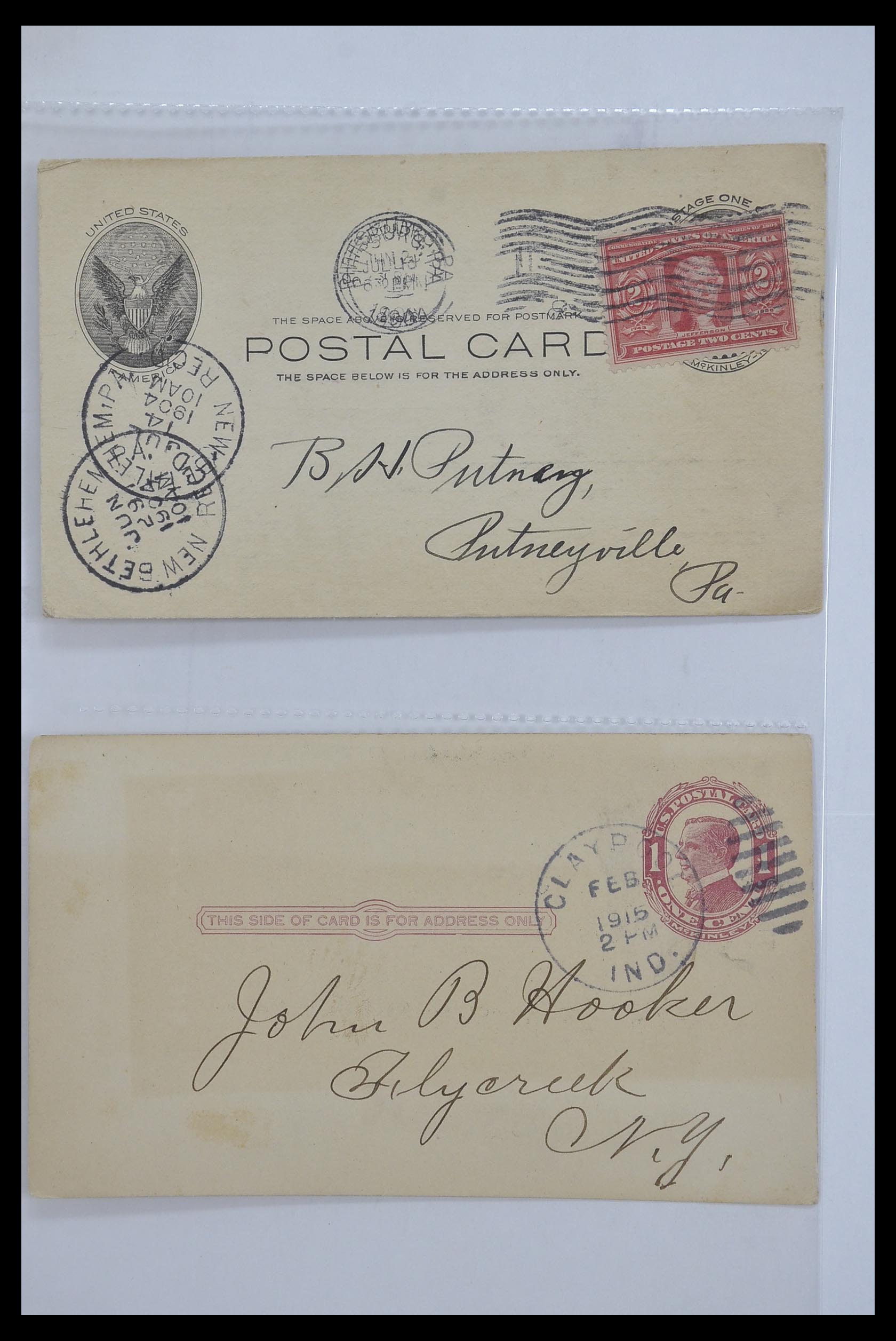 33501 005 - Postzegelverzameling 33501 USA postkaarten 1880-1920.