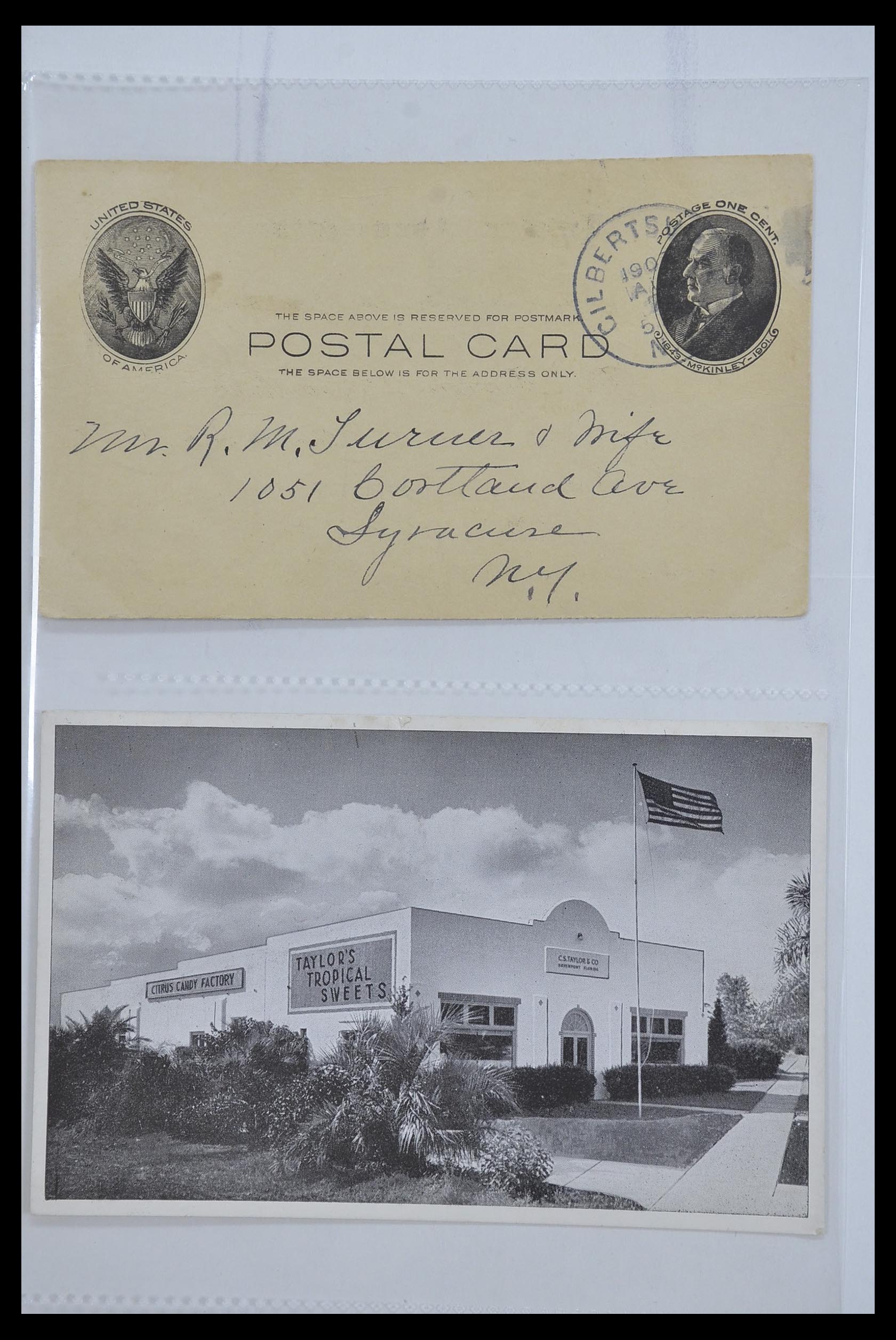 33501 015 - Postzegelverzameling 33501 USA postkaarten 1880-1920.