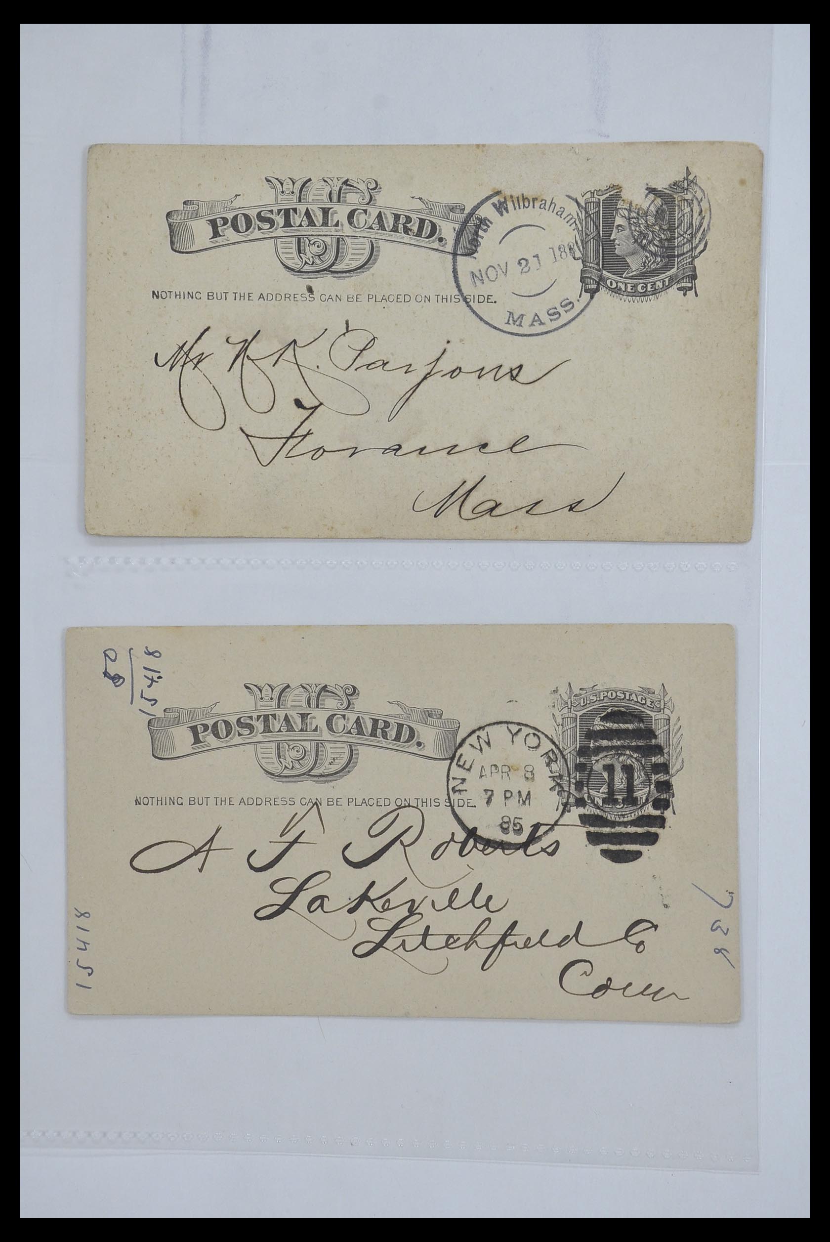 33501 019 - Postzegelverzameling 33501 USA postkaarten 1880-1920.