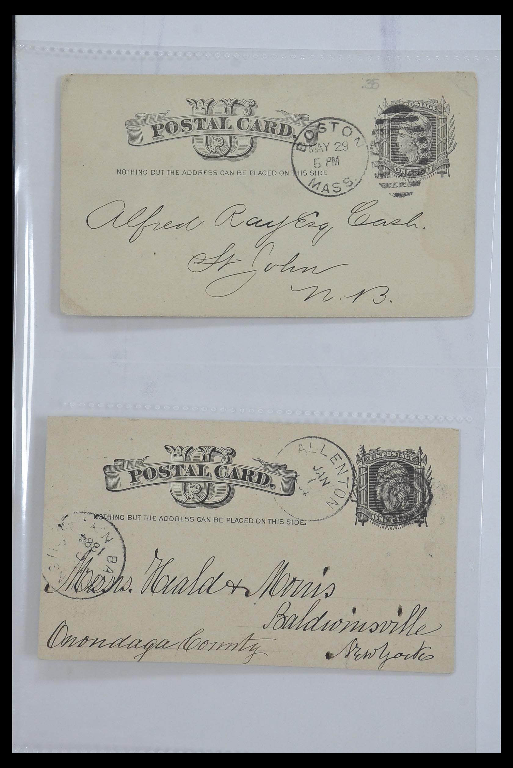 33501 025 - Postzegelverzameling 33501 USA postkaarten 1880-1920.
