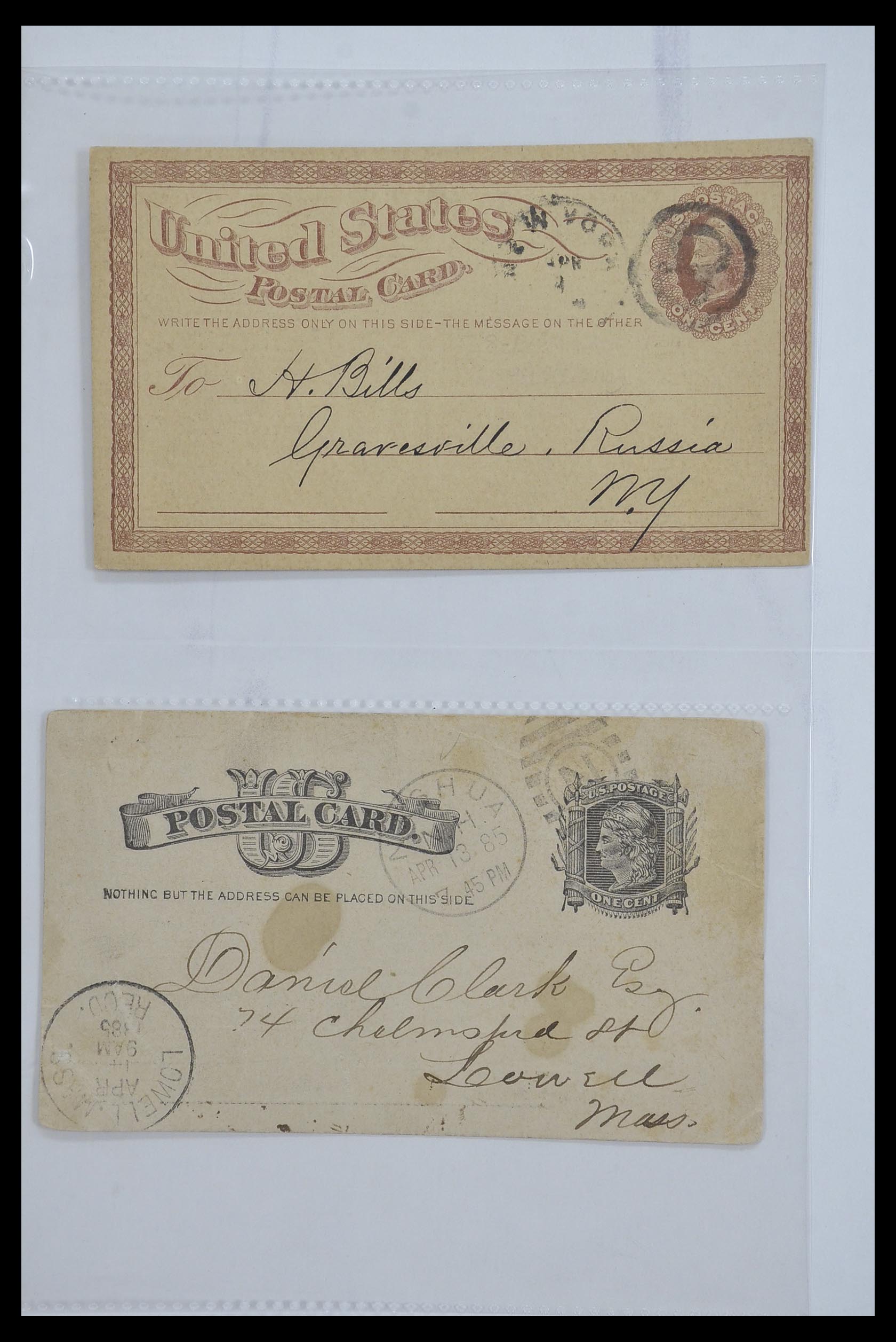 33501 027 - Postzegelverzameling 33501 USA postkaarten 1880-1920.