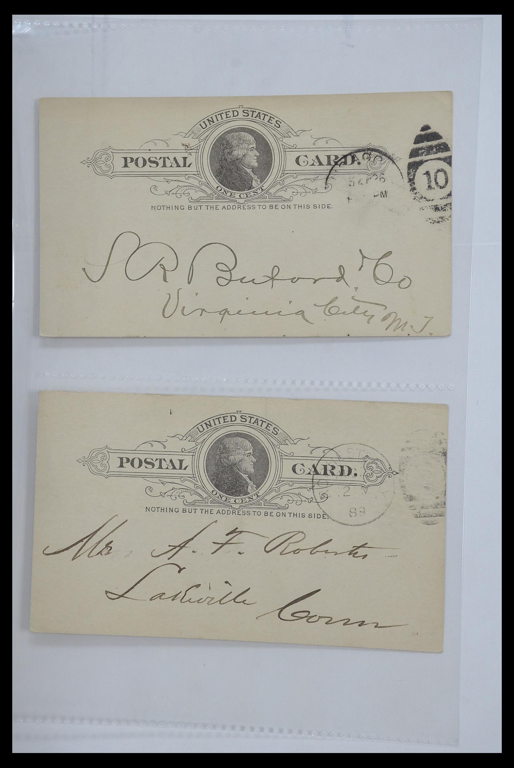33501 031 - Stamp collection 33501 USA postal cards 1880-1920.