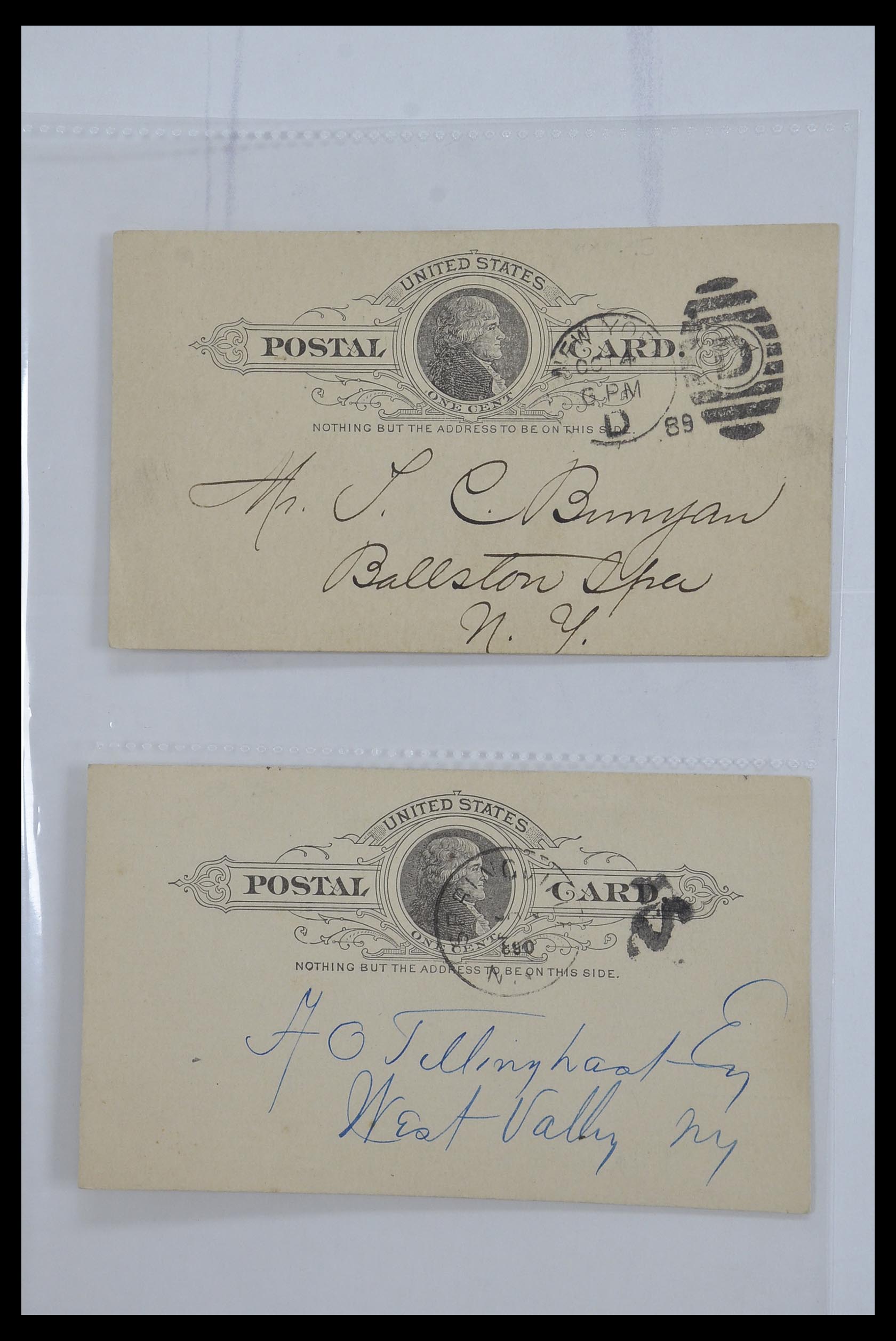 33501 033 - Postzegelverzameling 33501 USA postkaarten 1880-1920.