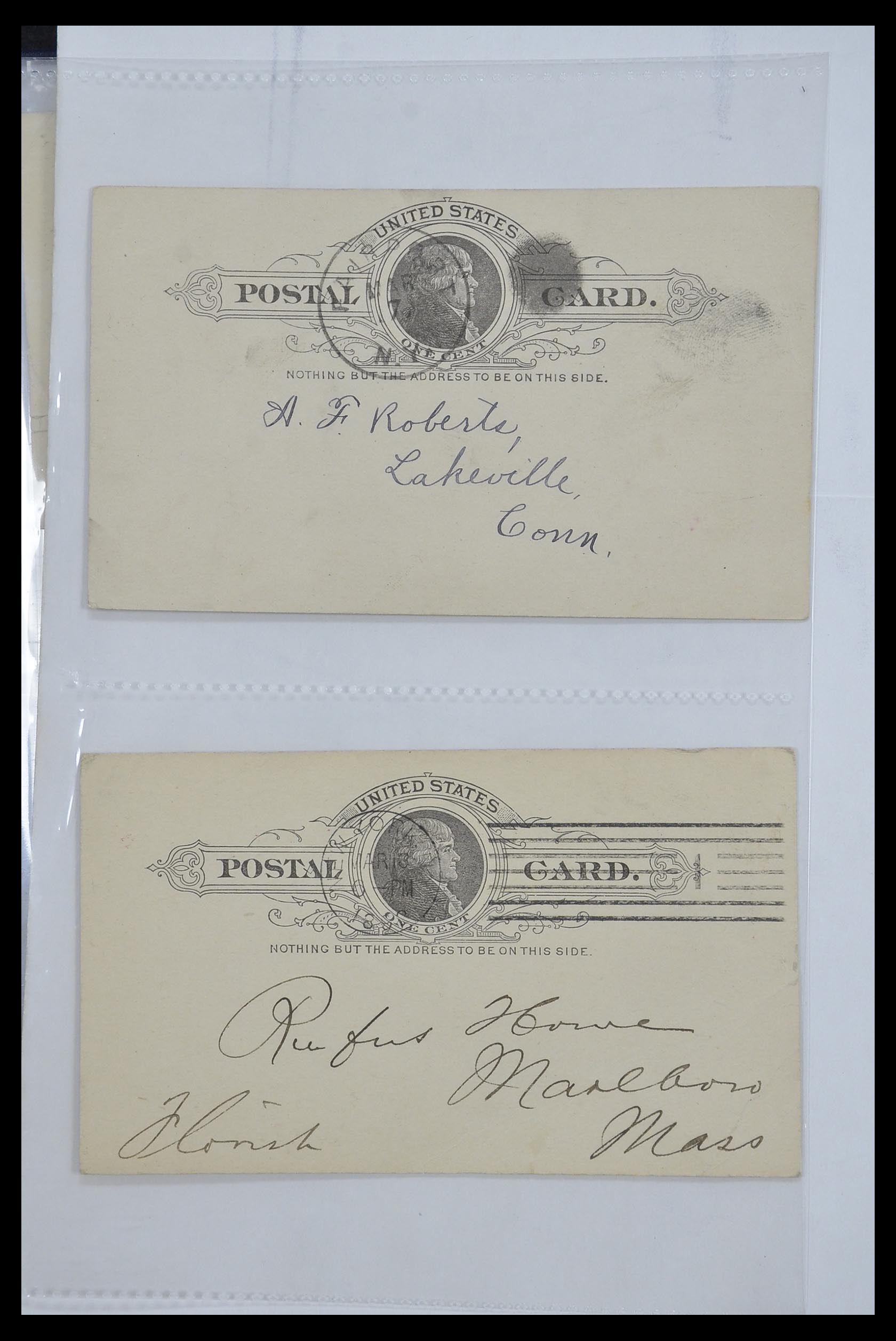 33501 035 - Stamp collection 33501 USA postal cards 1880-1920.