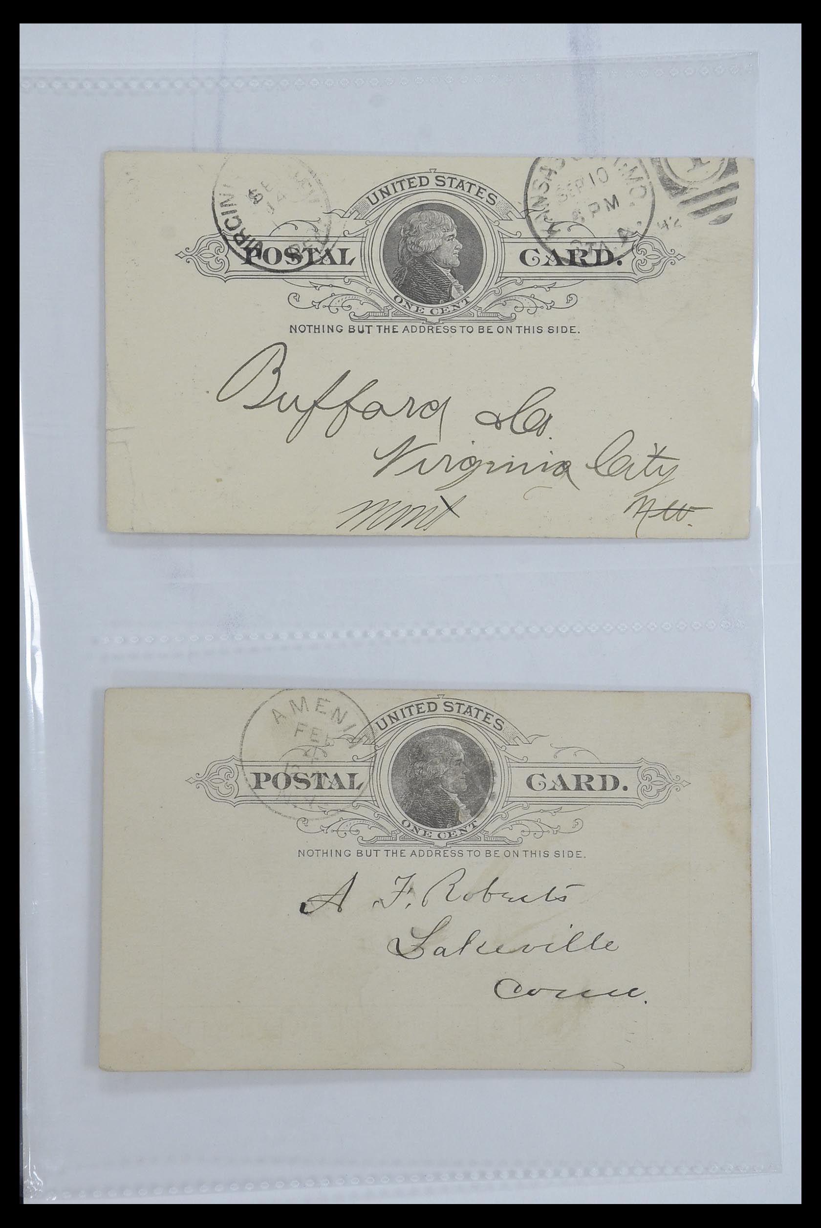 33501 037 - Stamp collection 33501 USA postal cards 1880-1920.