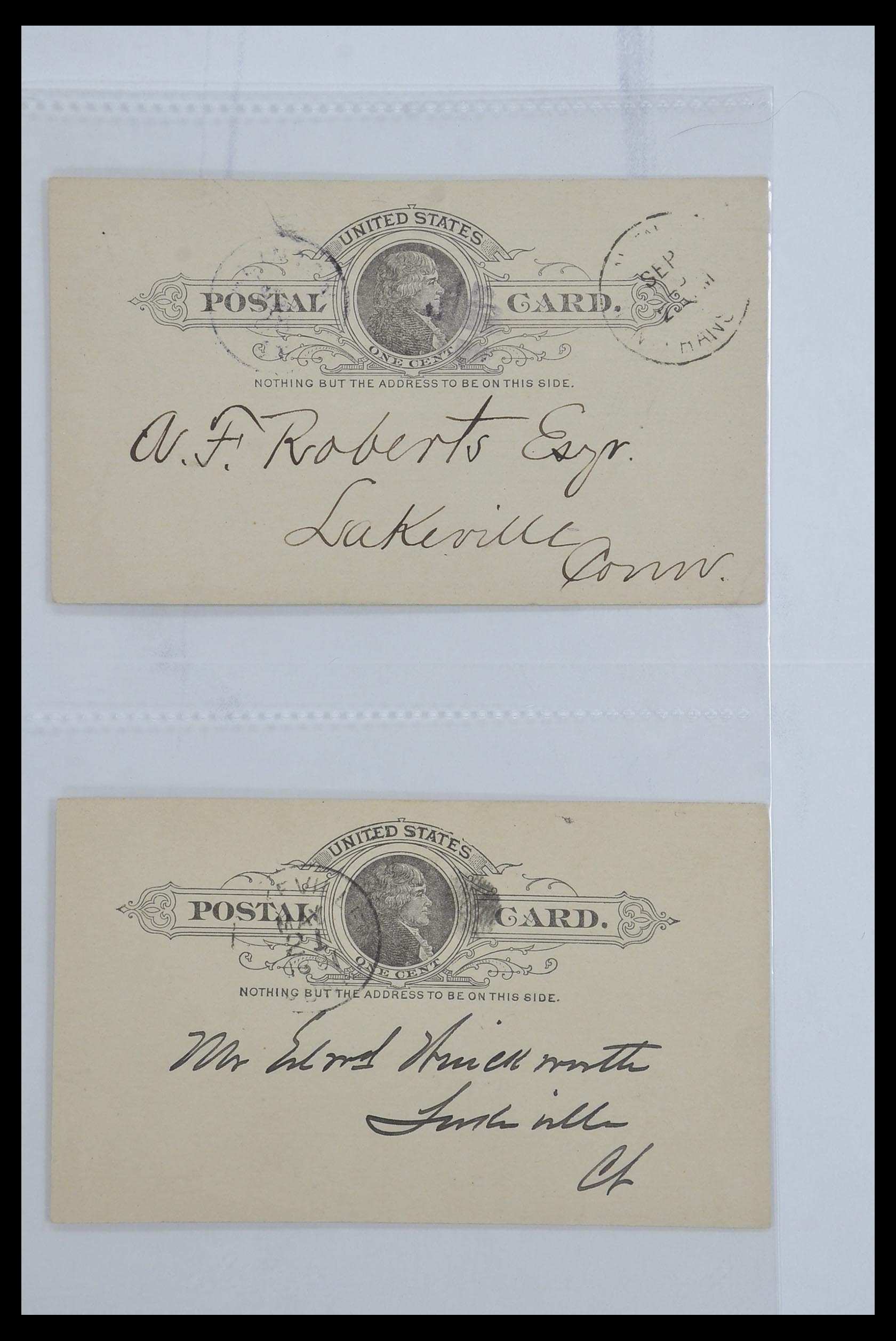 33501 039 - Postzegelverzameling 33501 USA postkaarten 1880-1920.