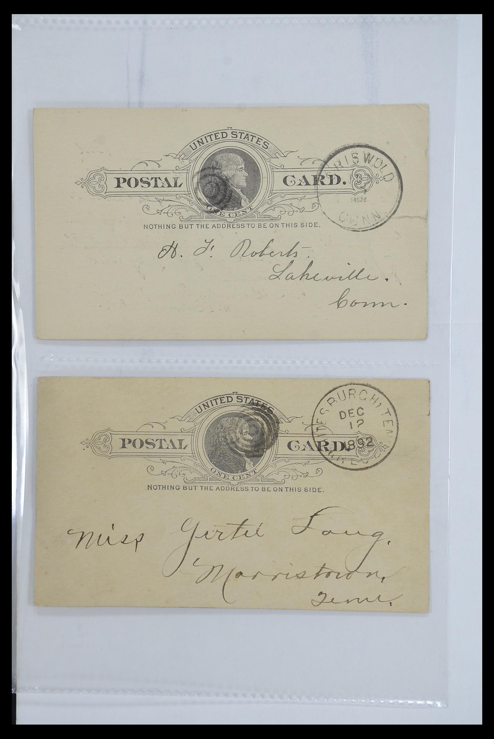 33501 043 - Stamp collection 33501 USA postal cards 1880-1920.