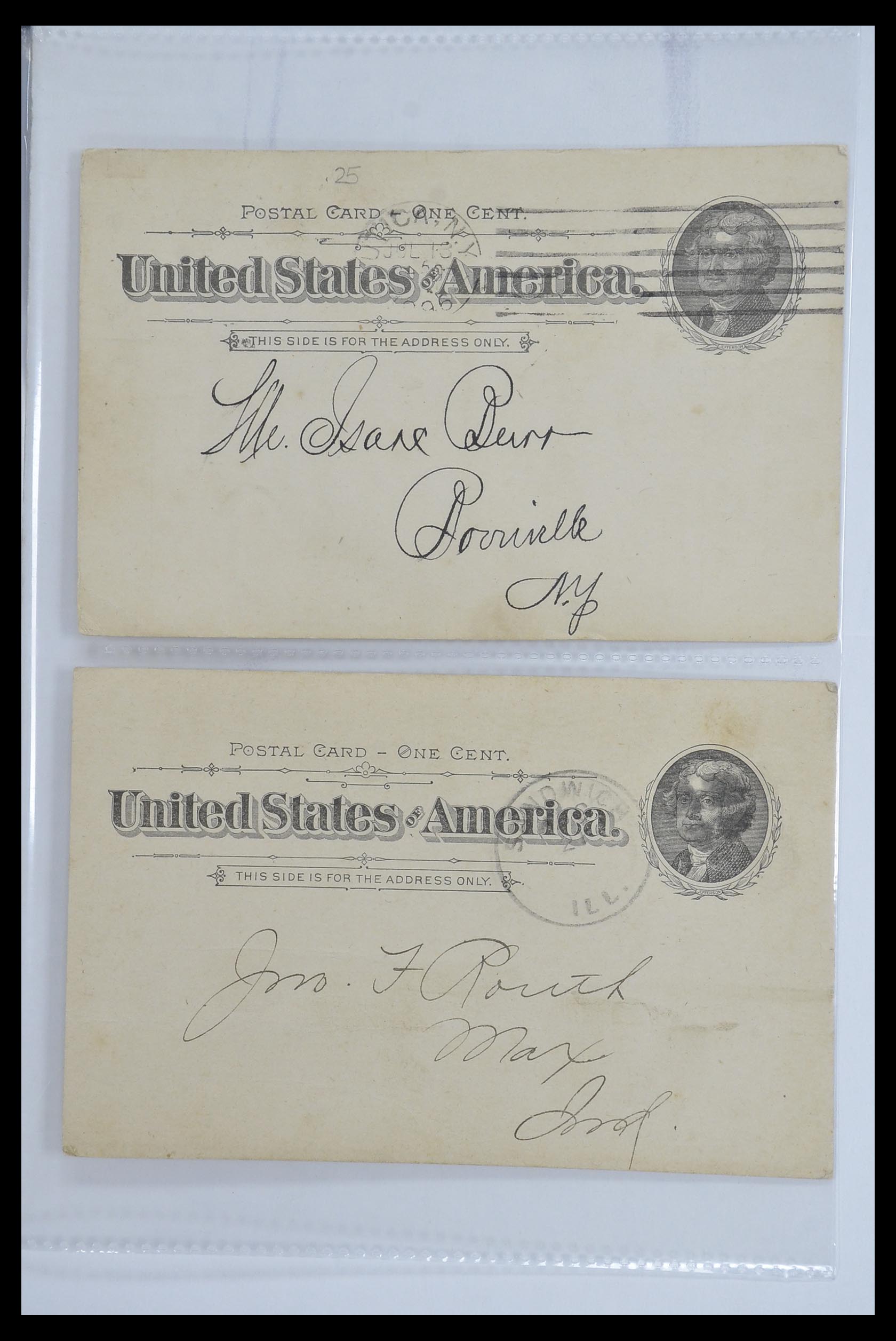 33501 049 - Postzegelverzameling 33501 USA postkaarten 1880-1920.