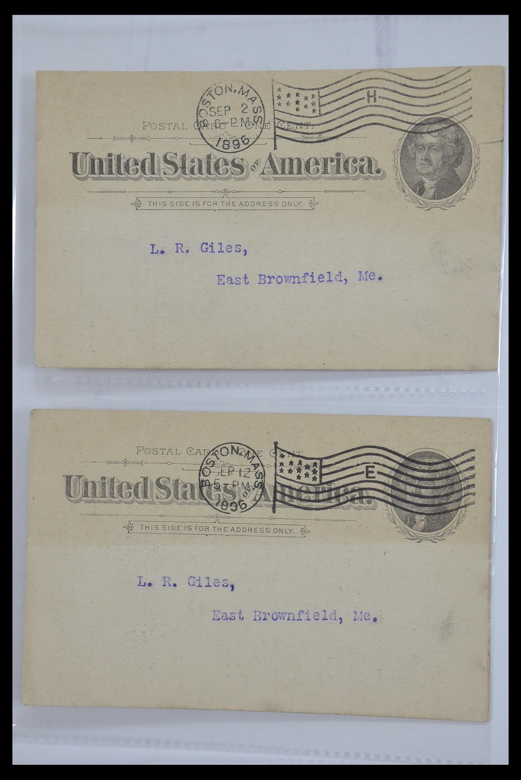33501 051 - Postzegelverzameling 33501 USA postkaarten 1880-1920.