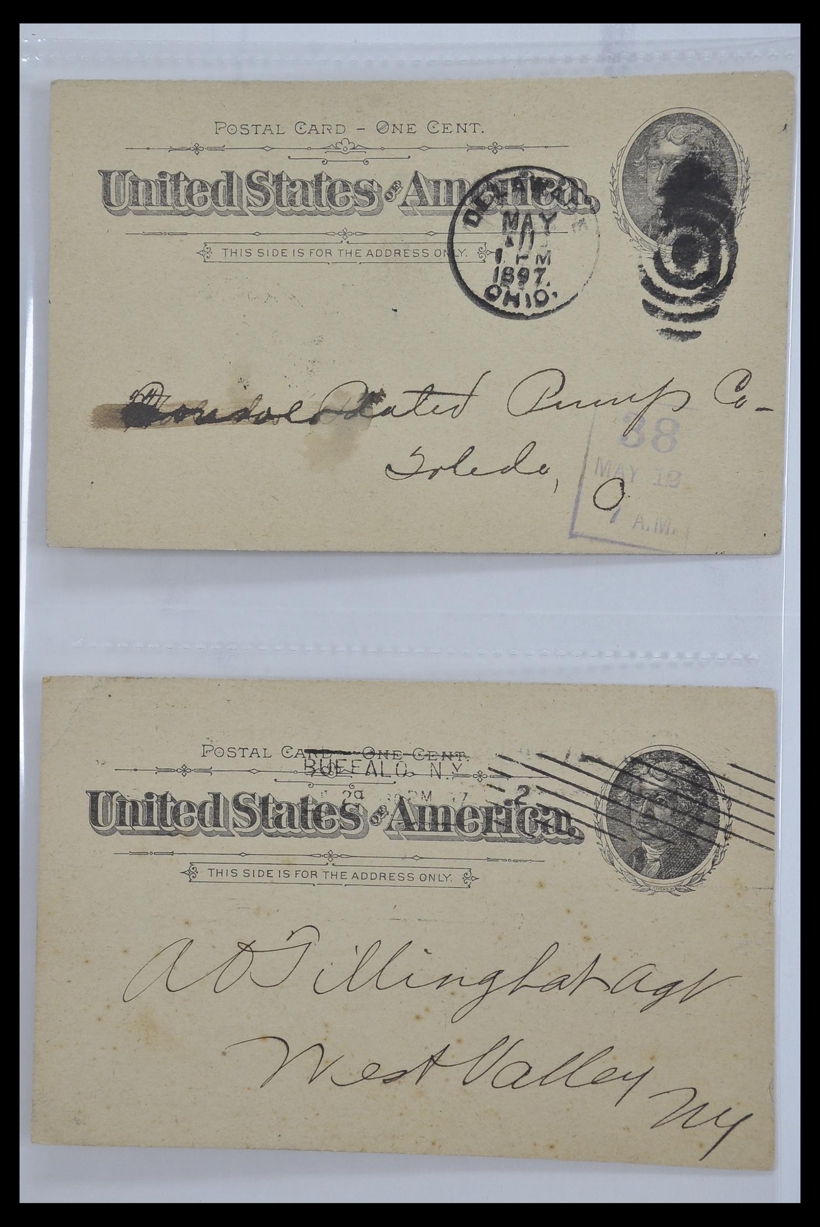 33501 053 - Postzegelverzameling 33501 USA postkaarten 1880-1920.