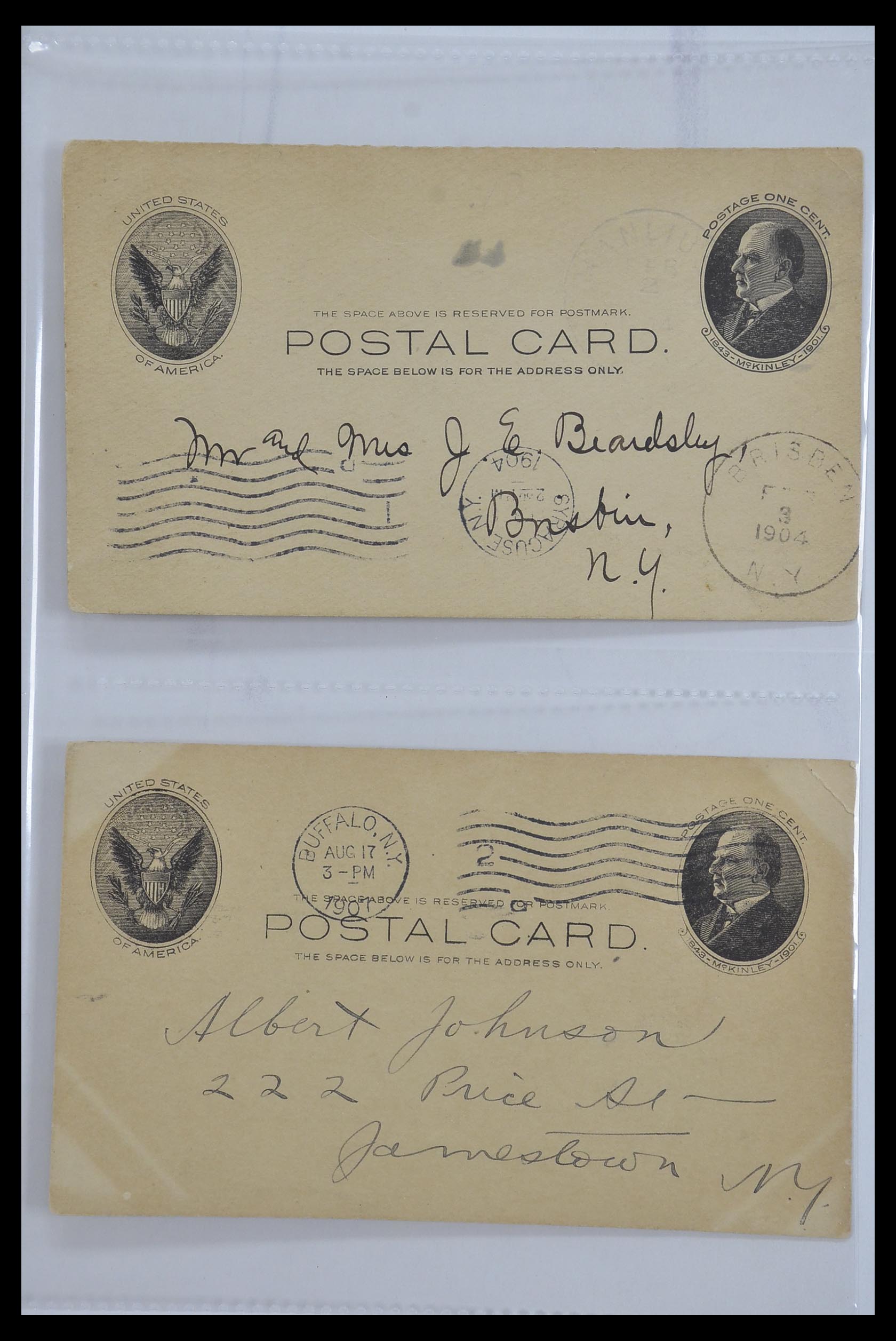33501 057 - Postzegelverzameling 33501 USA postkaarten 1880-1920.