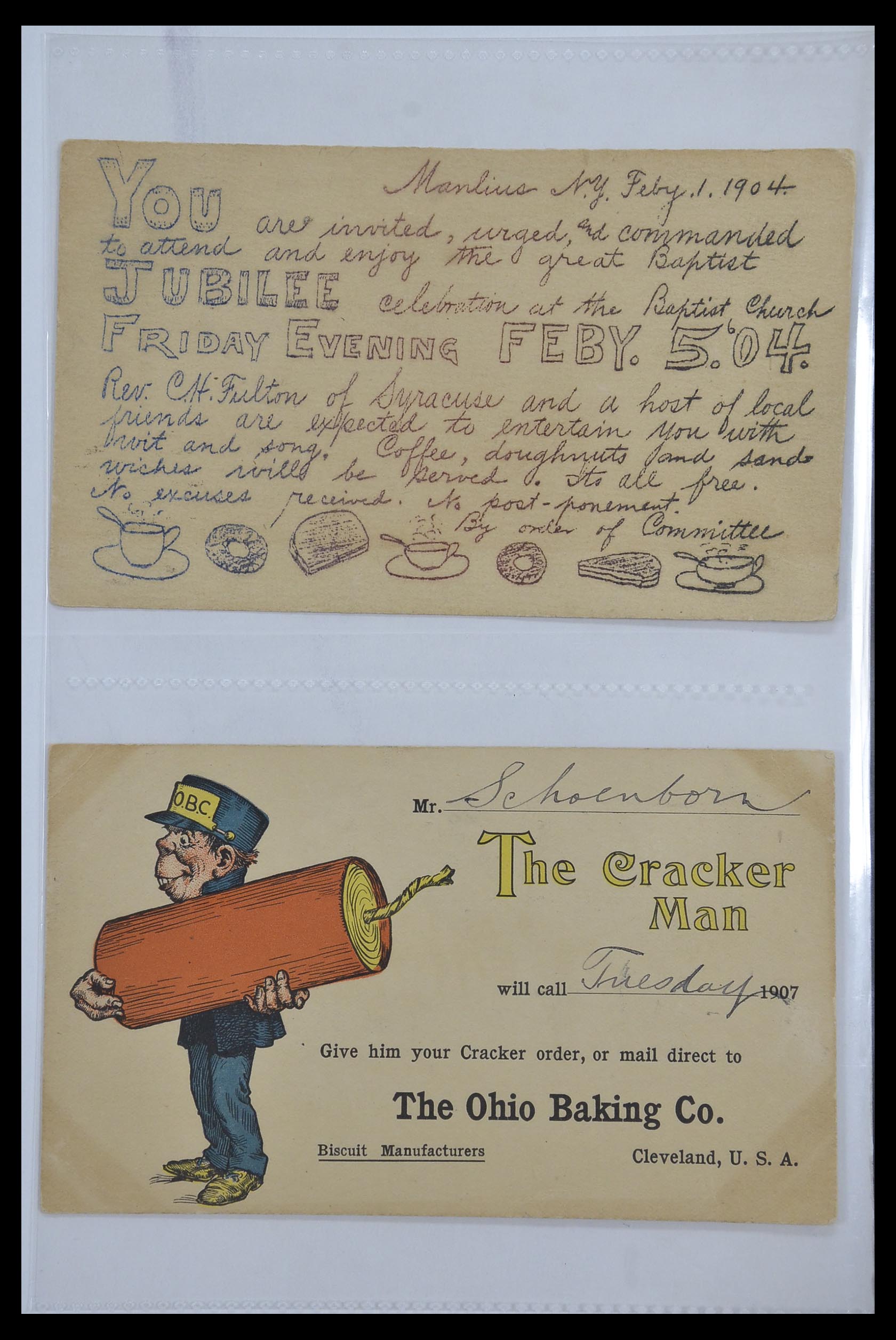 33501 058 - Postzegelverzameling 33501 USA postkaarten 1880-1920.