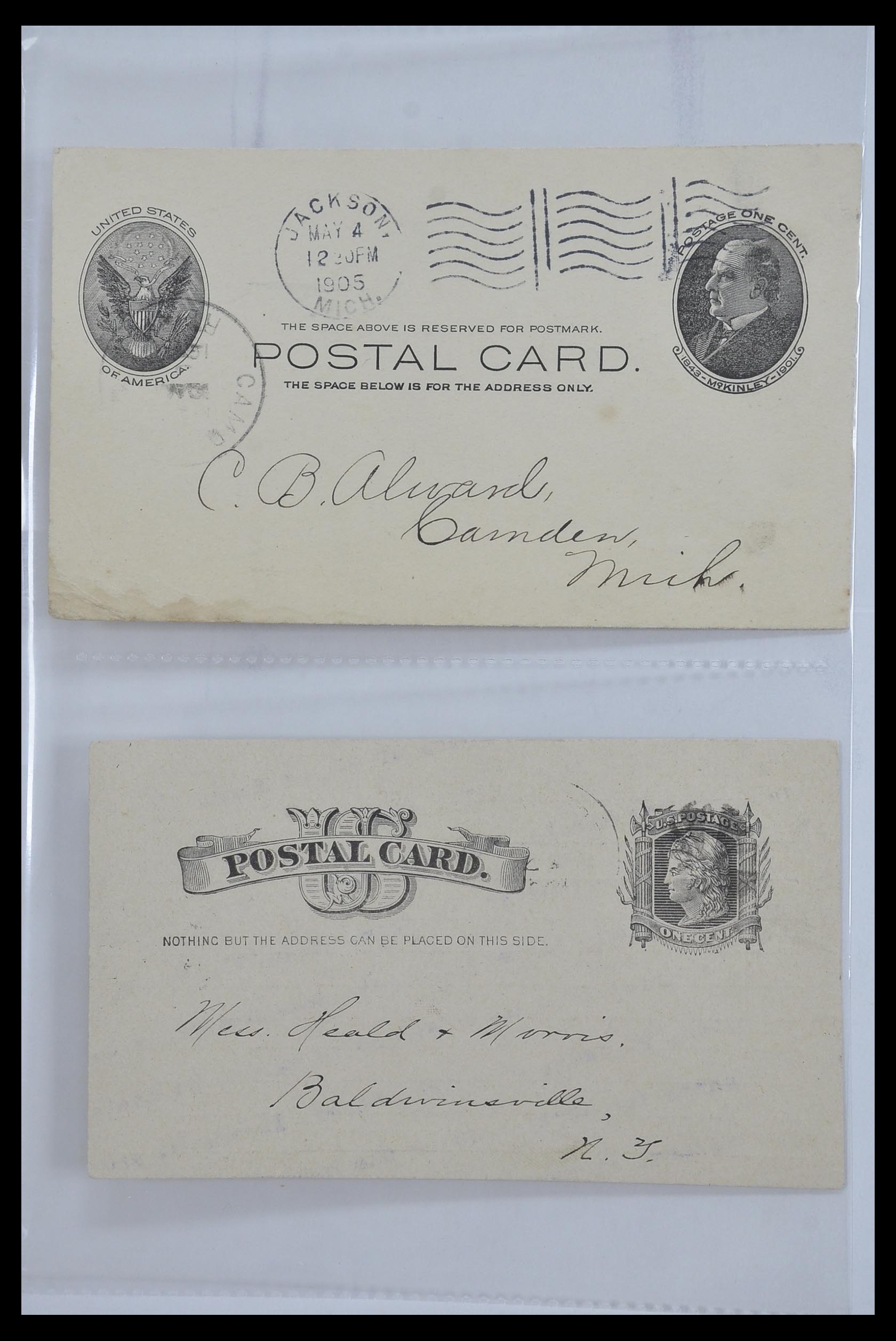 33501 063 - Postzegelverzameling 33501 USA postkaarten 1880-1920.