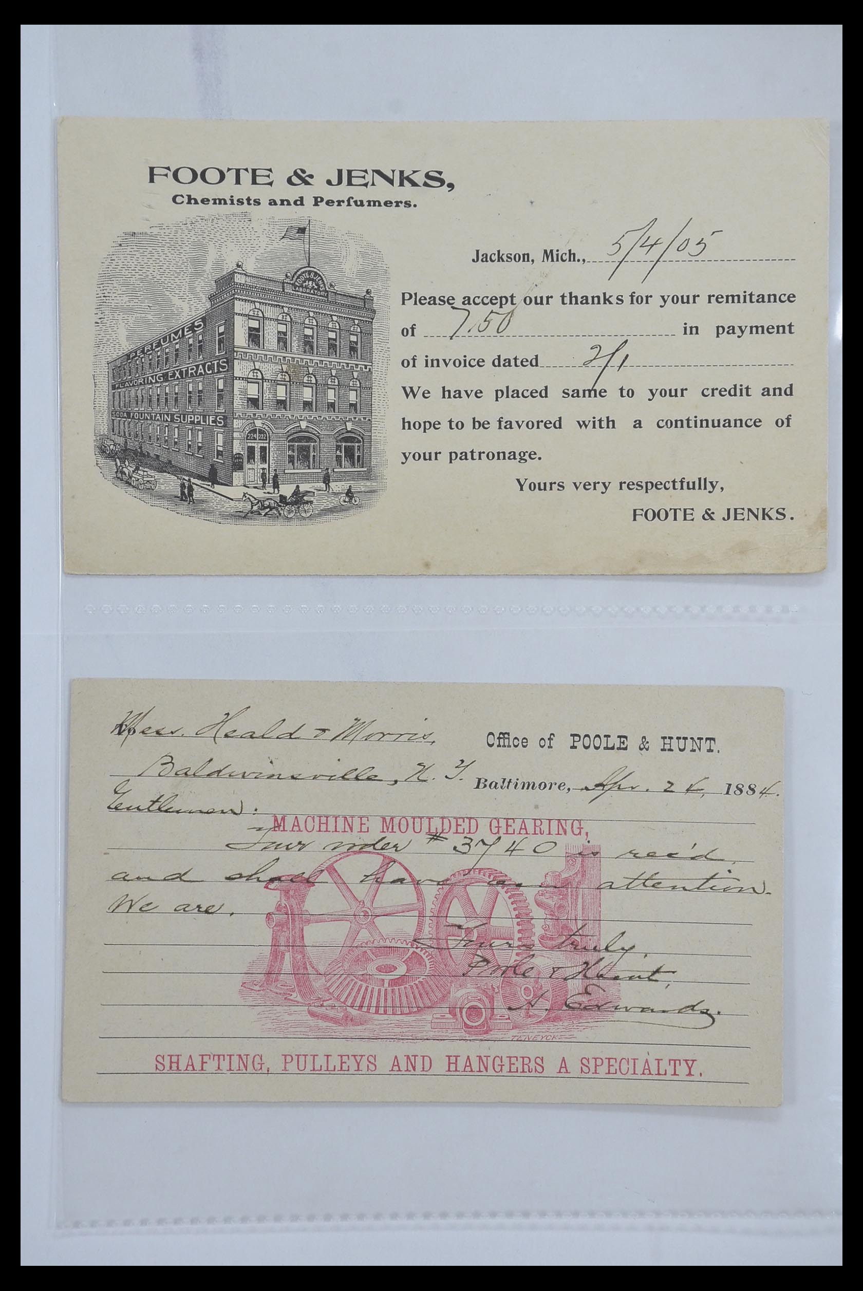 33501 064 - Postzegelverzameling 33501 USA postkaarten 1880-1920.