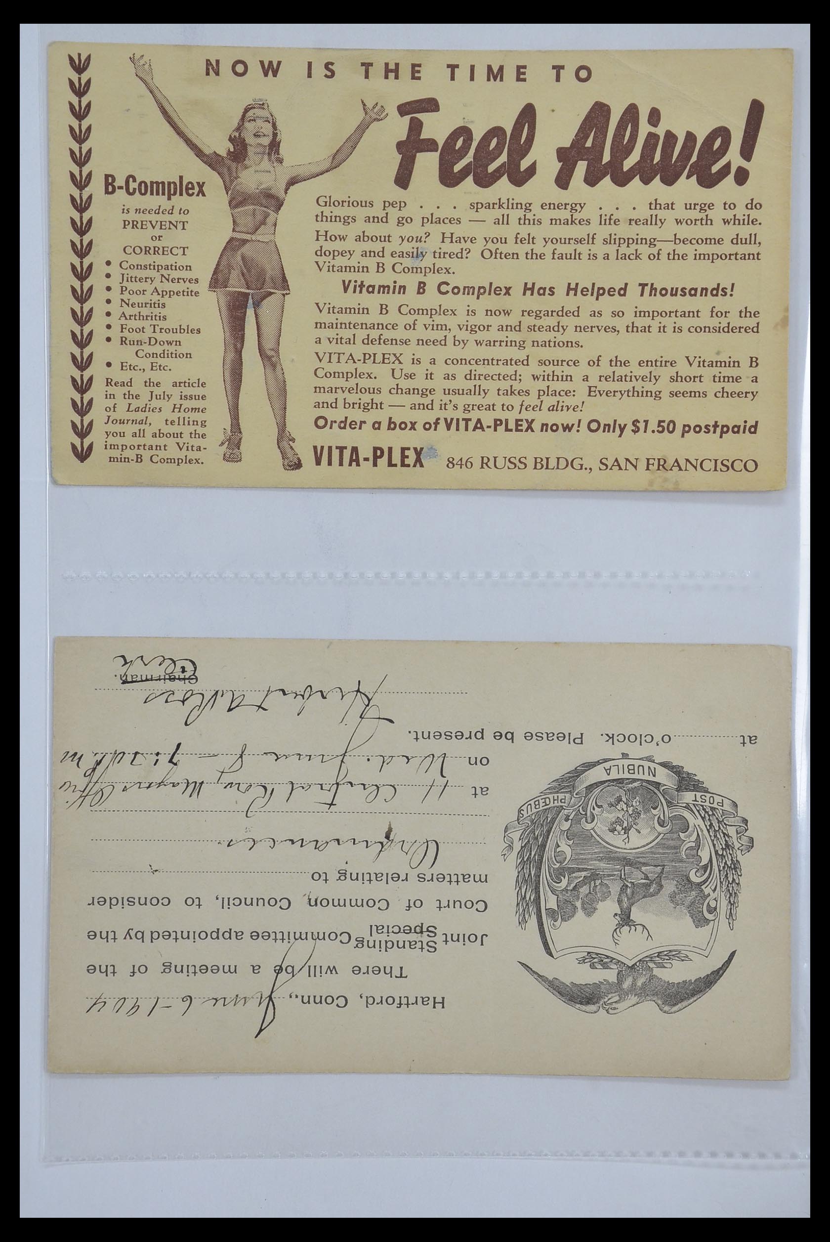 33501 066 - Postzegelverzameling 33501 USA postkaarten 1880-1920.