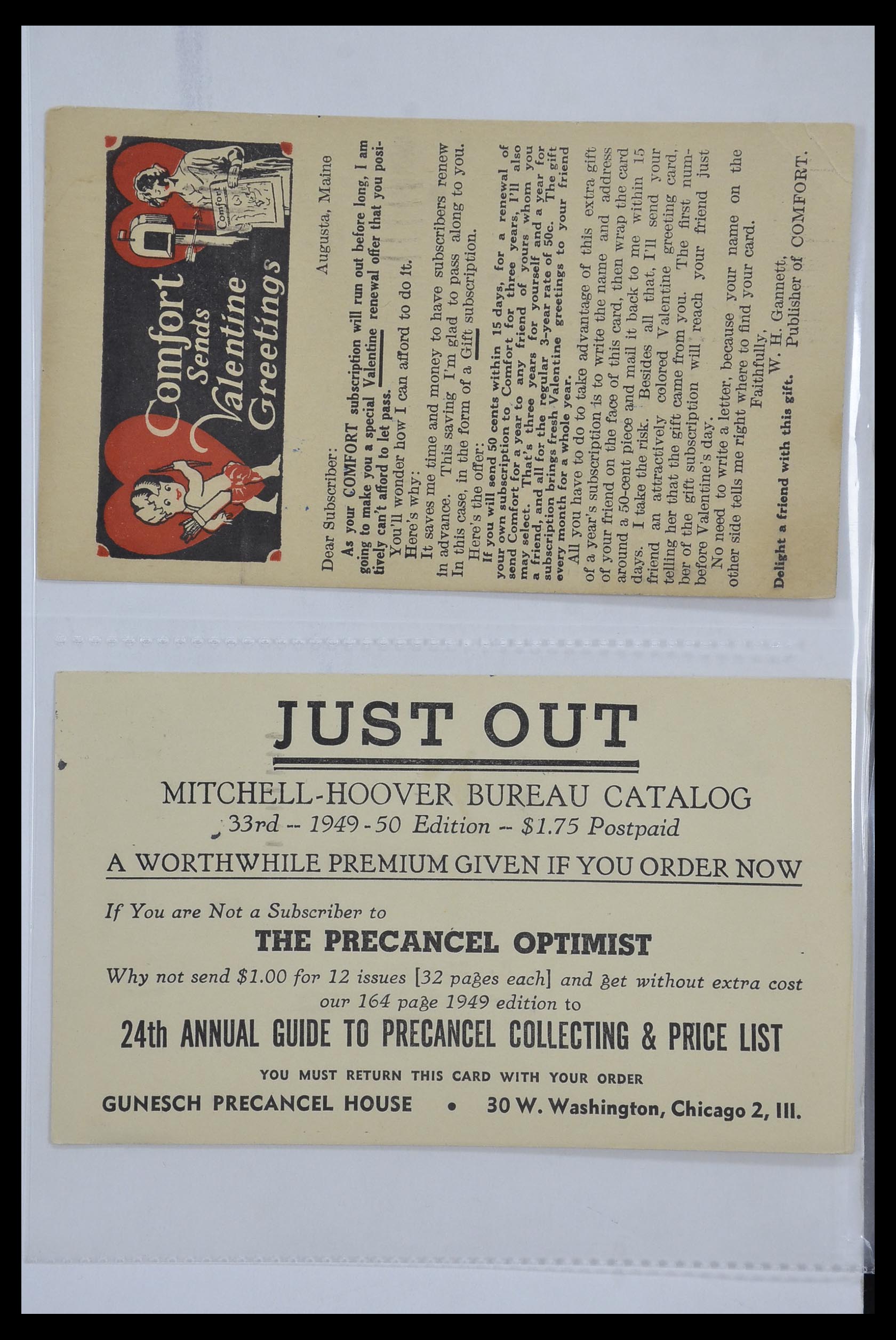 33501 074 - Postzegelverzameling 33501 USA postkaarten 1880-1920.