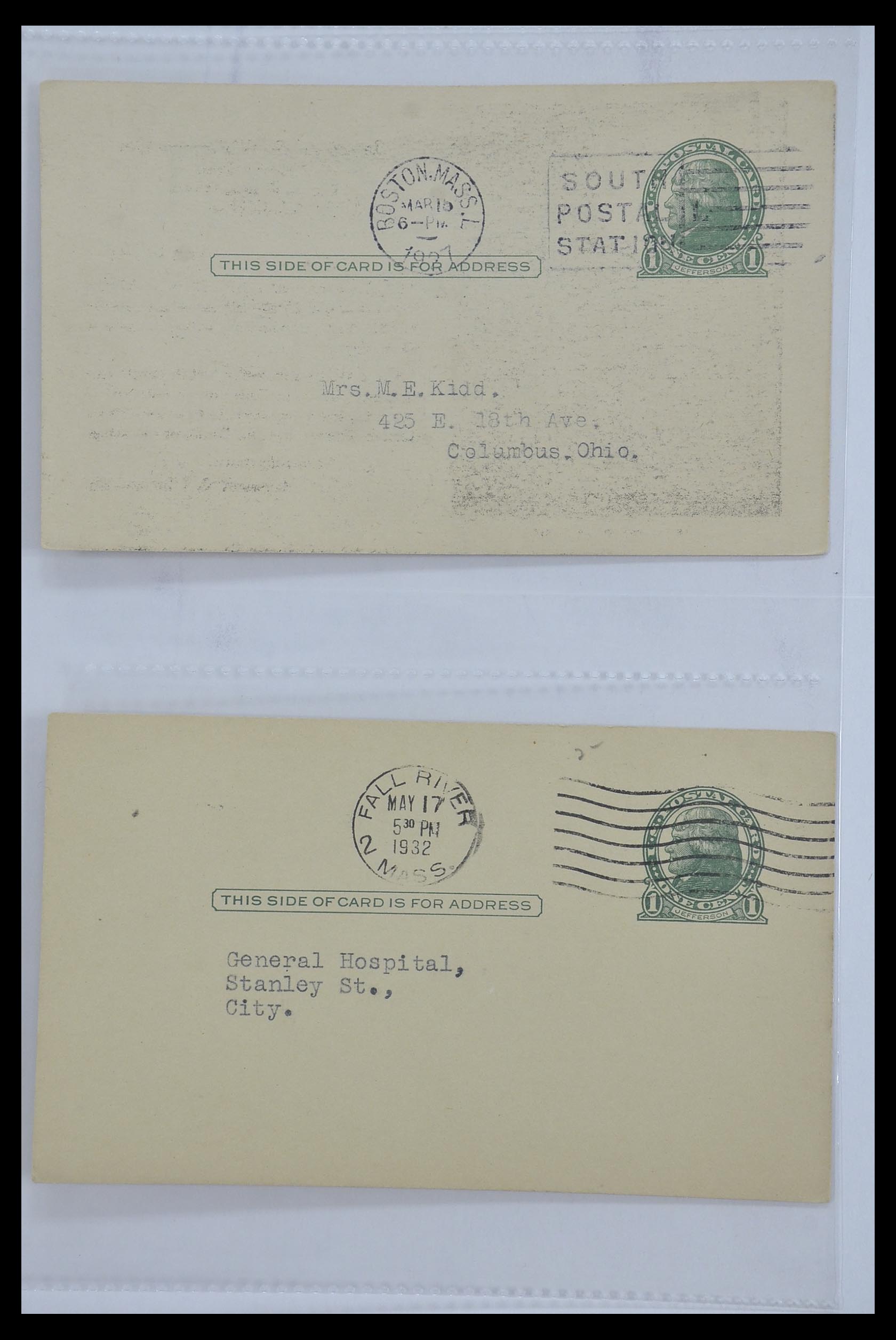 33501 077 - Postzegelverzameling 33501 USA postkaarten 1880-1920.