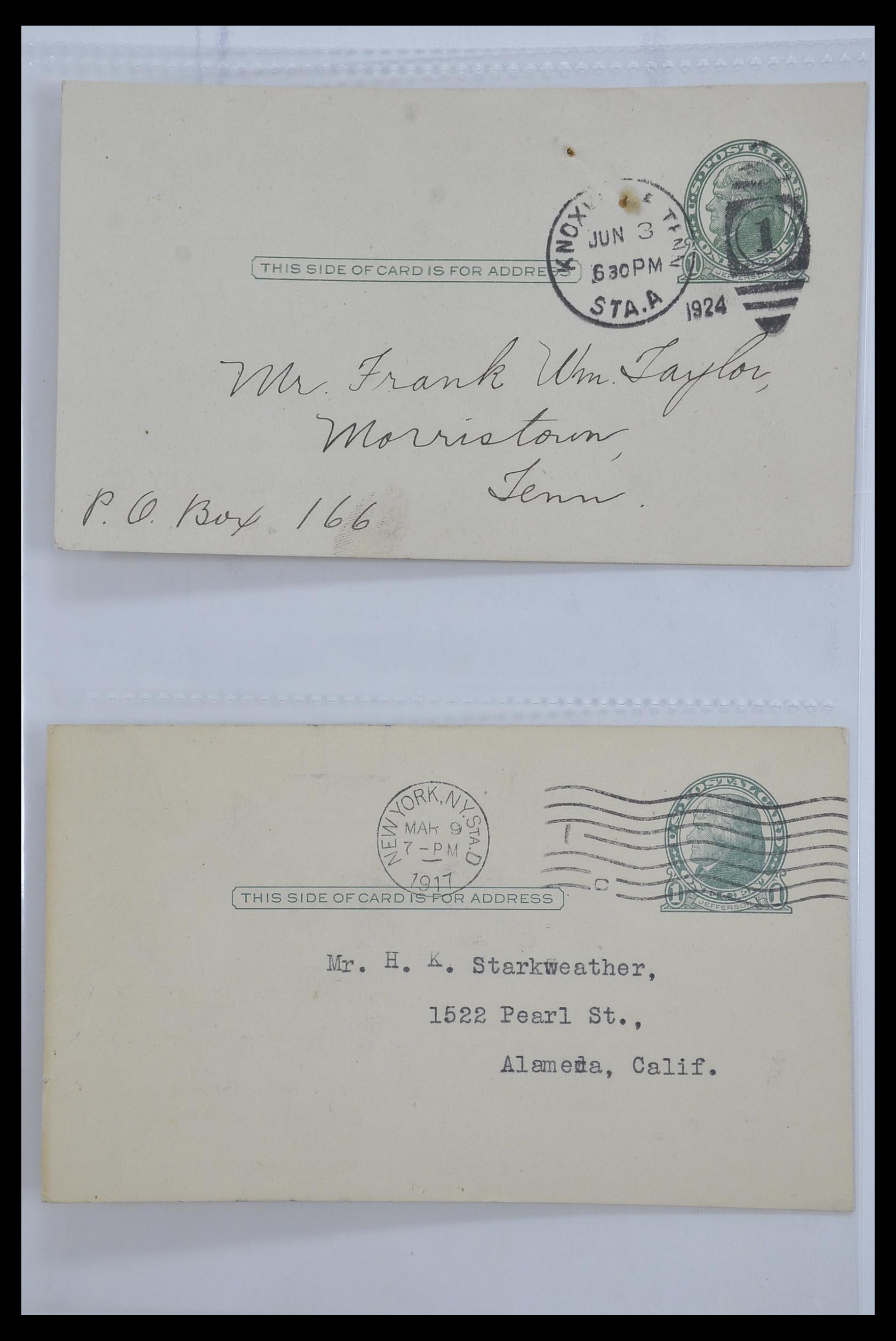 33501 079 - Postzegelverzameling 33501 USA postkaarten 1880-1920.