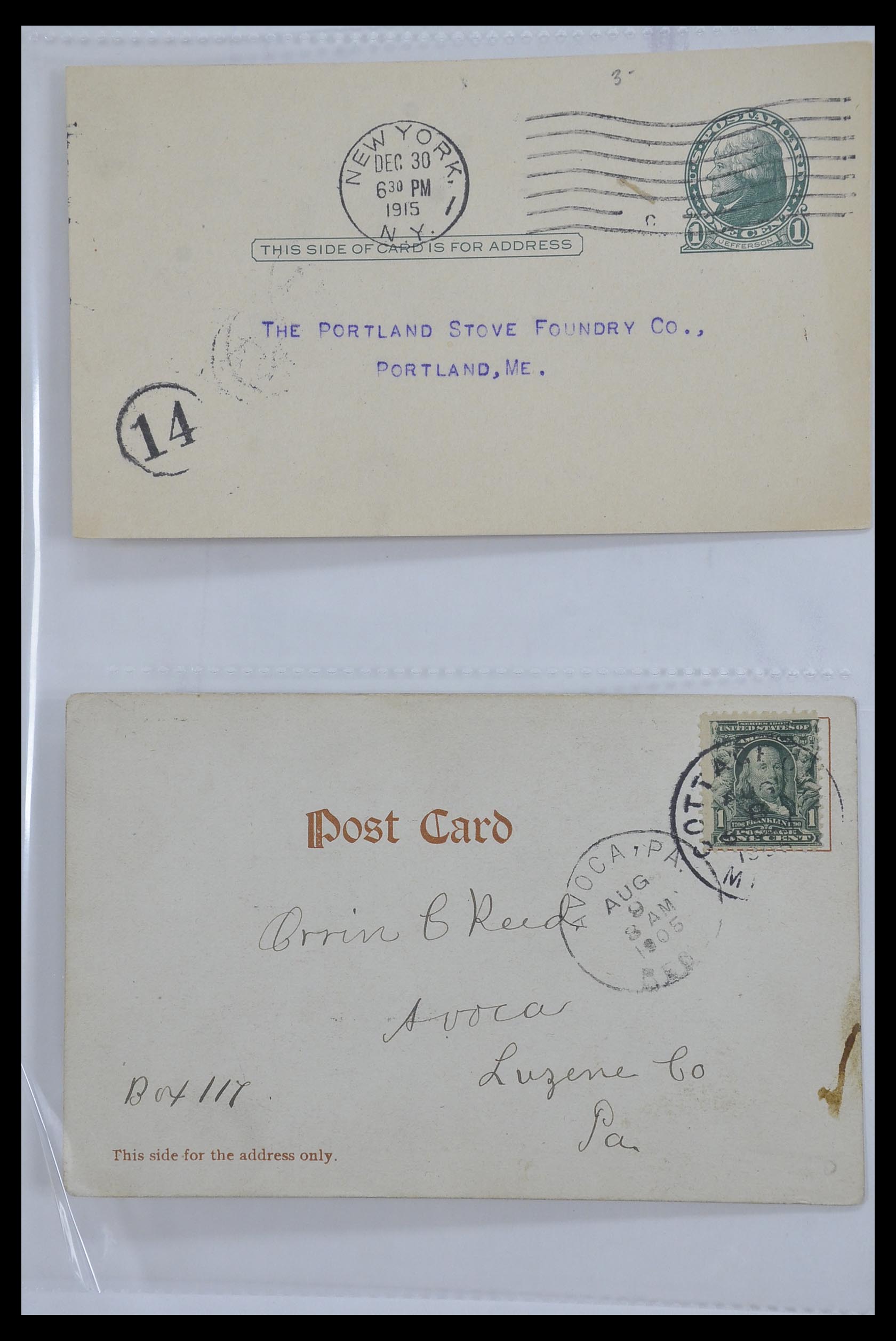 33501 081 - Postzegelverzameling 33501 USA postkaarten 1880-1920.