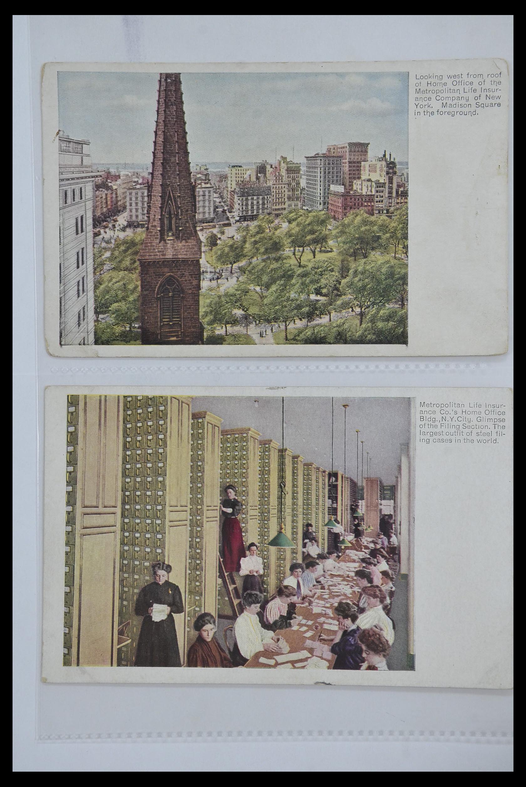 33501 088 - Postzegelverzameling 33501 USA postkaarten 1880-1920.