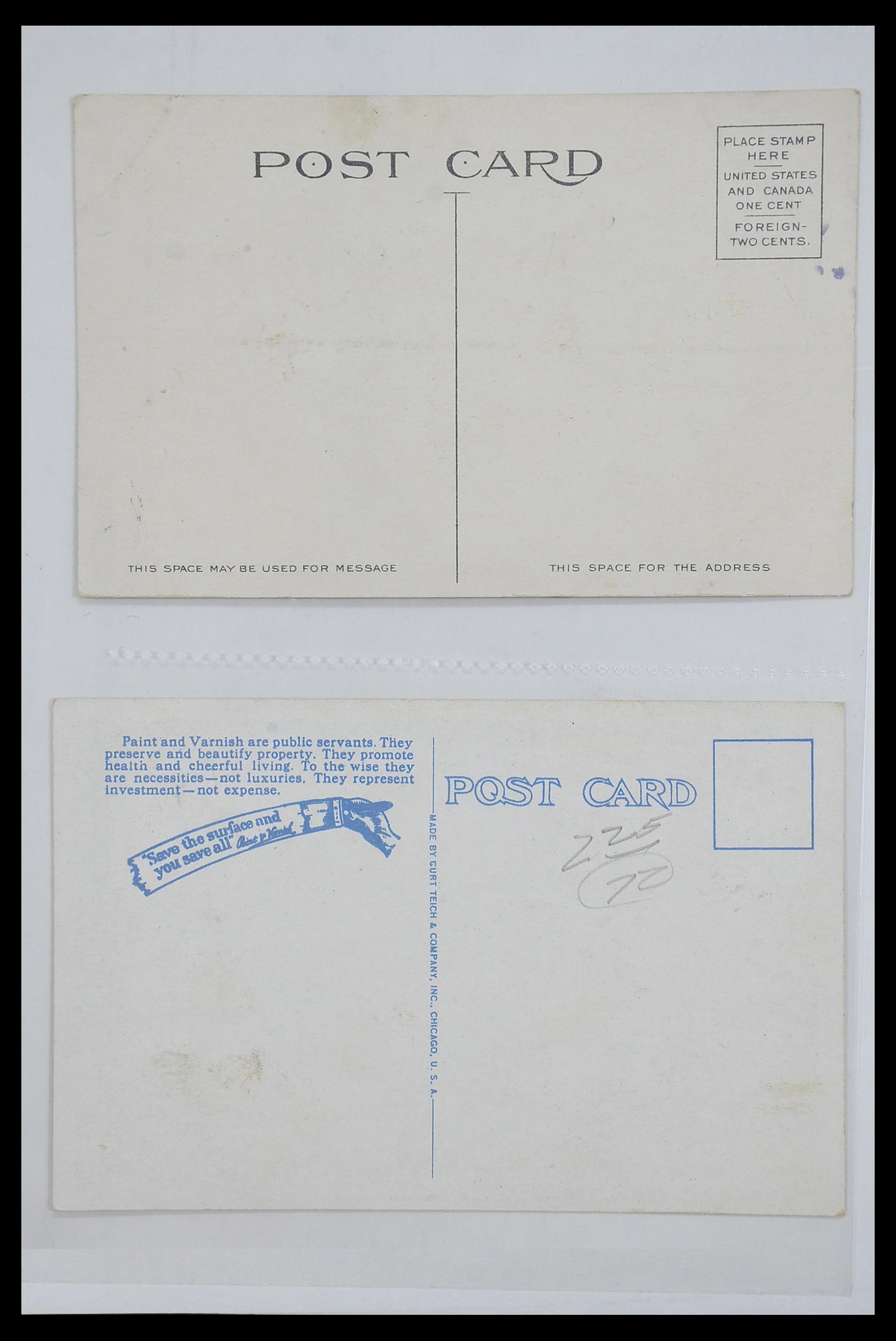33501 093 - Postzegelverzameling 33501 USA postkaarten 1880-1920.